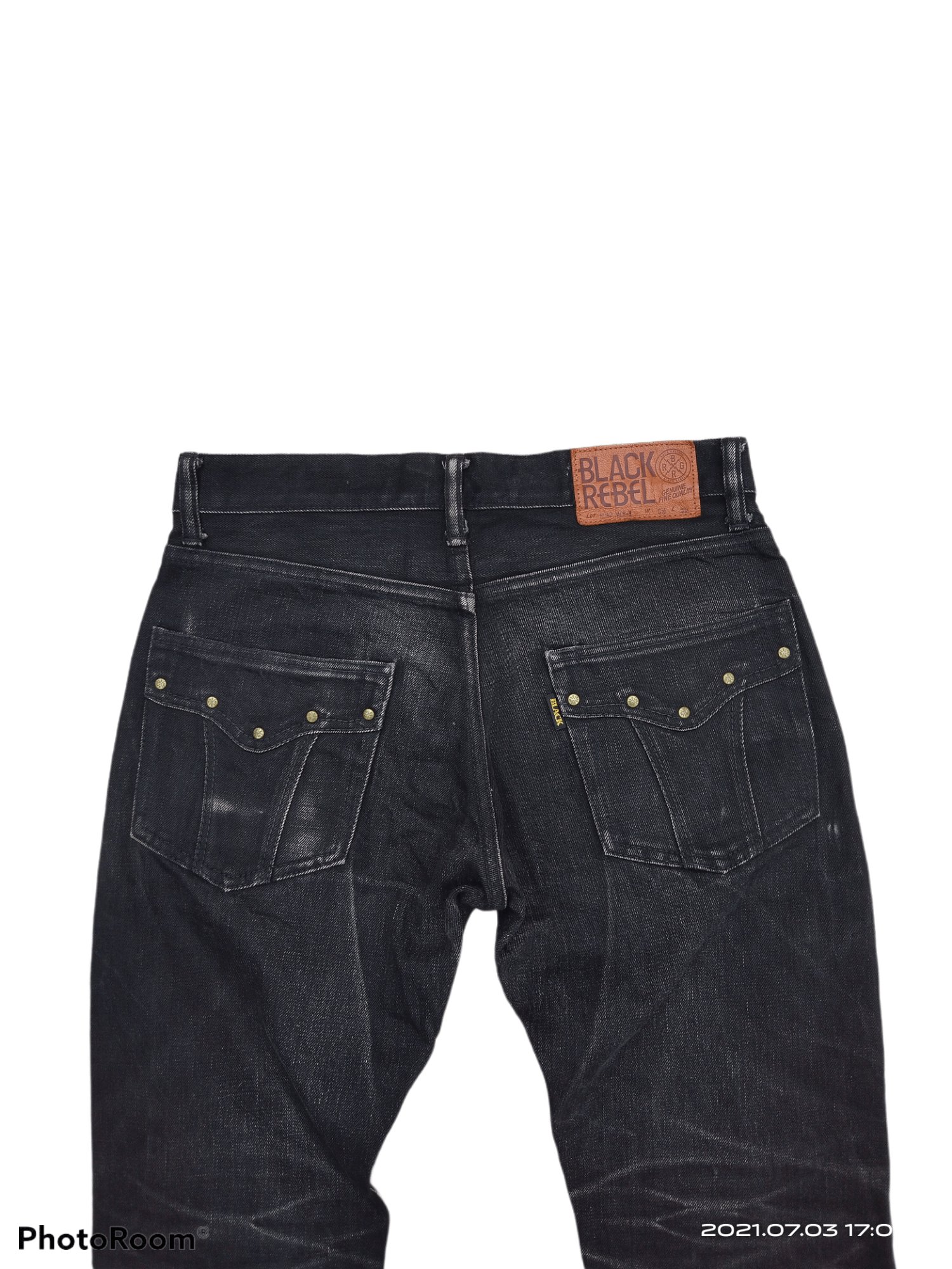 Japanese Brand DISTRESSED RUDE GALERRY BLACK RABEL SELVEDGE JAPANESE BRAND Size US 30 / EU 46 - 4 Thumbnail