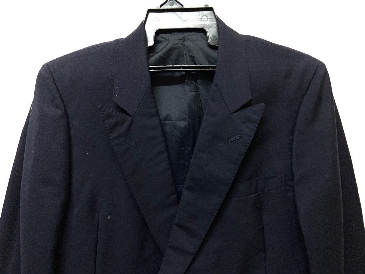Burberry × Burberry Prorsum × Vintage Burberrys Dark Blue Double Breast Gold Steel Button Blazer Size 42L - 4 Thumbnail