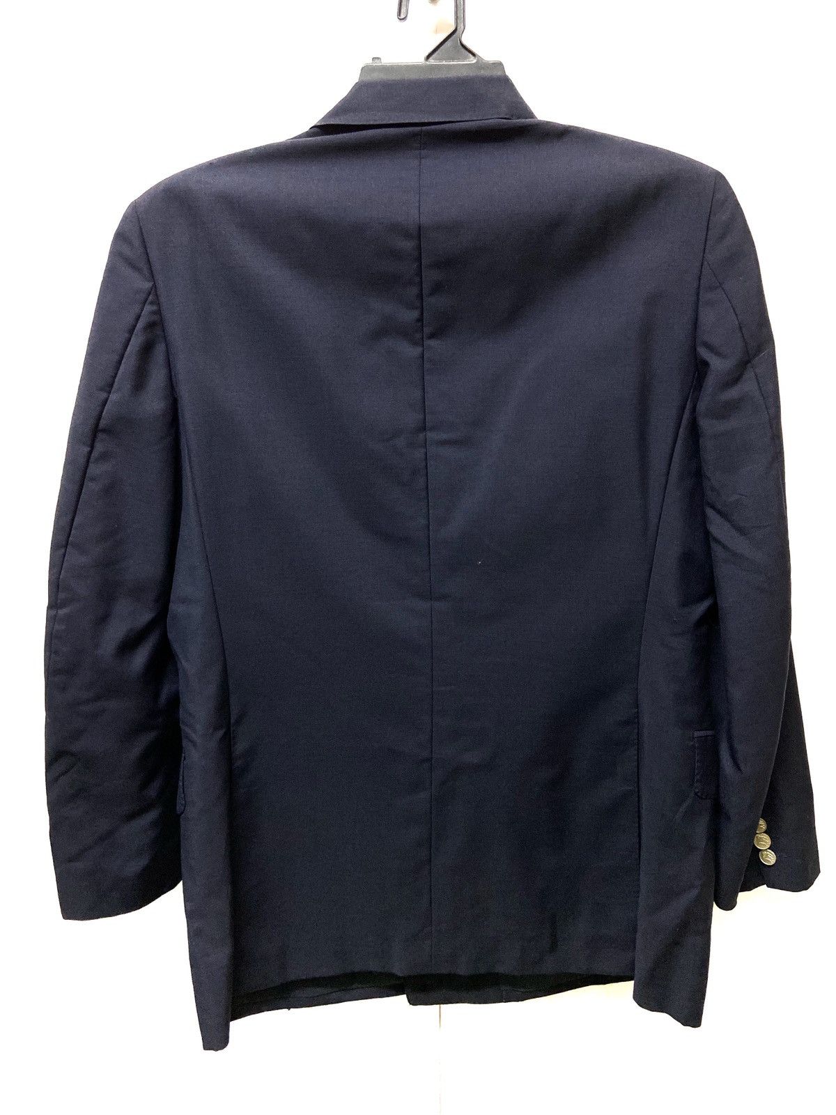 Burberry × Burberry Prorsum × Vintage Burberrys Dark Blue Double Breast Gold Steel Button Blazer Size 42L - 2 Thumbnail