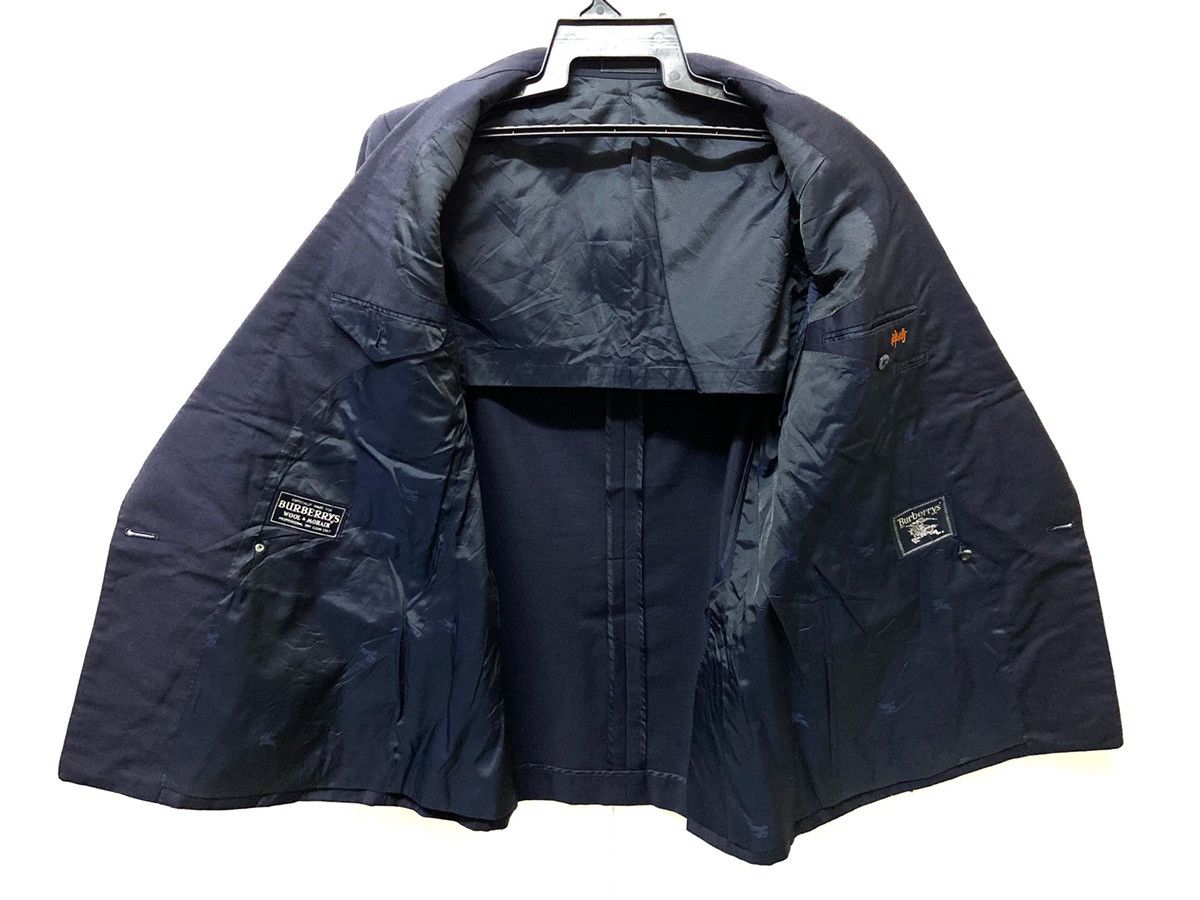 Burberry × Burberry Prorsum × Vintage Burberrys Dark Blue Double Breast Gold Steel Button Blazer Size 42L - 3 Thumbnail