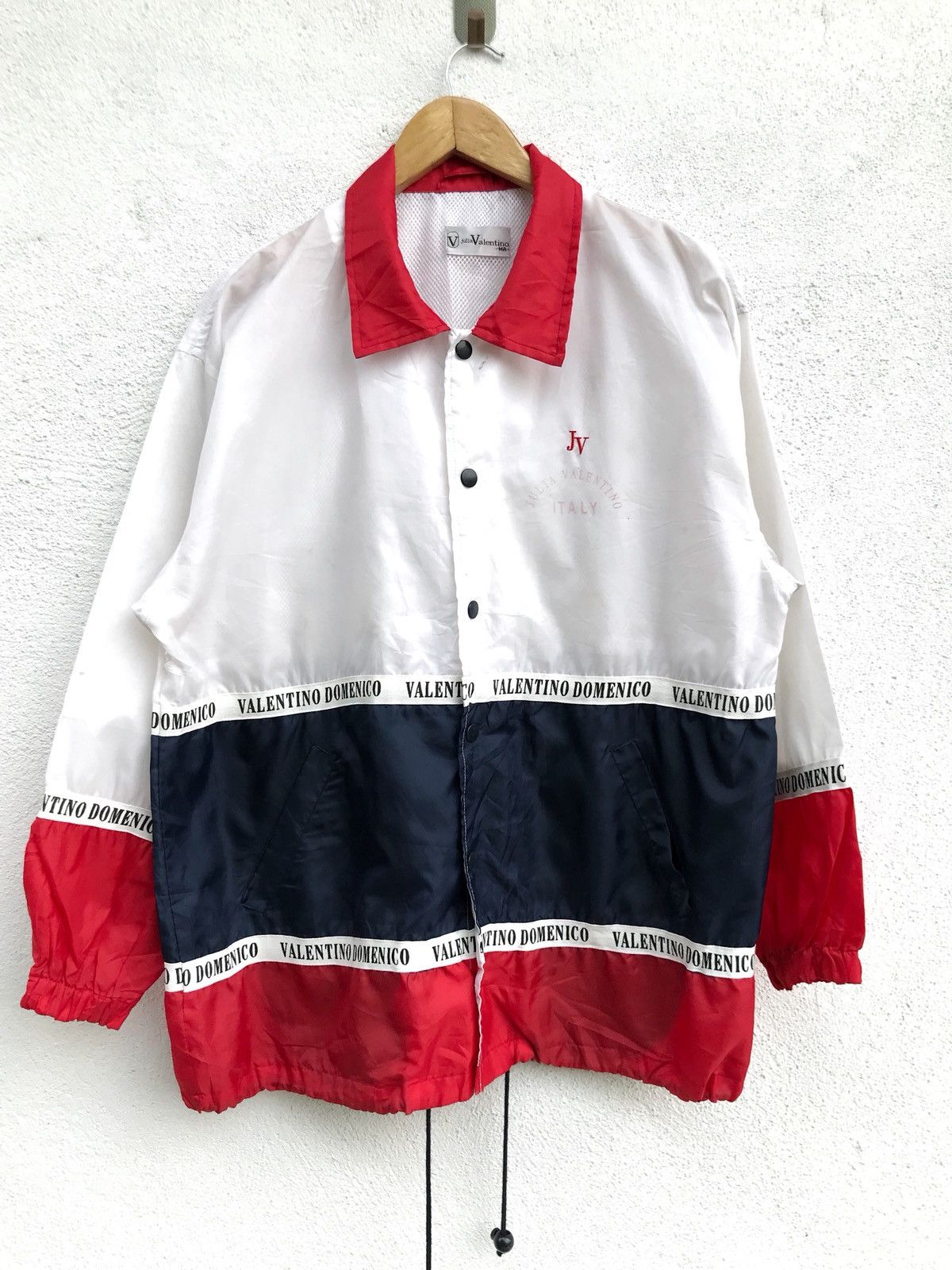 image of Lightweight Multicolour Windbreaker Jacket Julia Valentino in White, Men's (Size Medium)