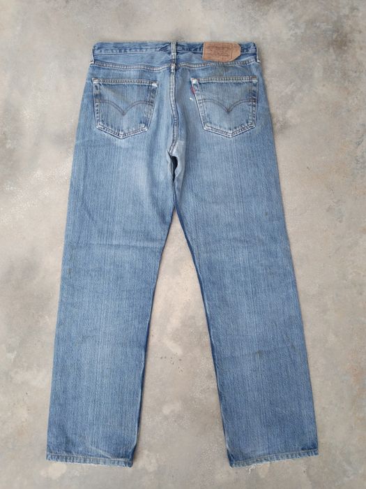 Vintage 90s Light Wash Vintage Levi's 501 Distressed Jeans 34x30 | Grailed