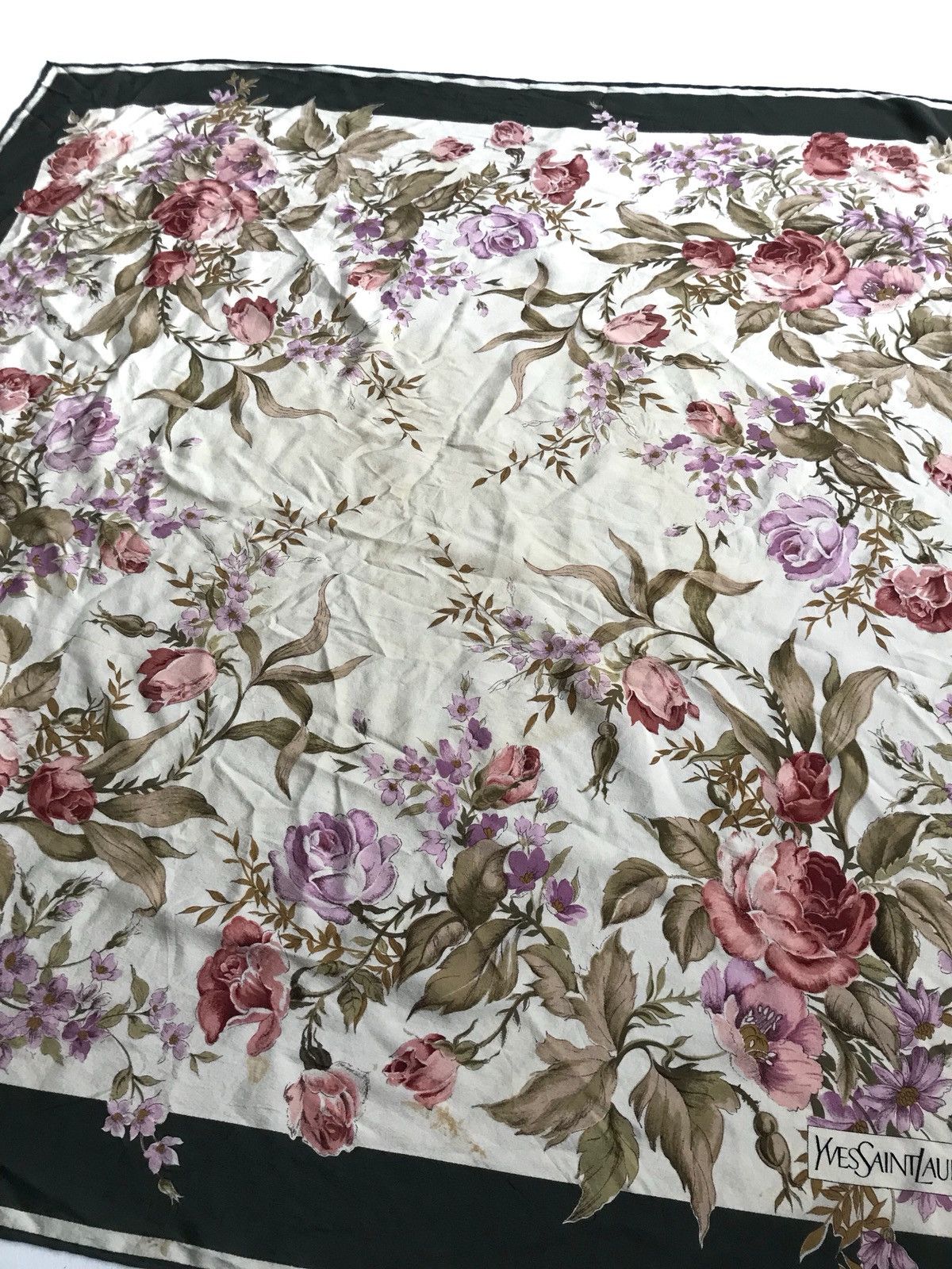 Yves Saint Laurent Silk Ysl Big Scarf Size ONE SIZE - 3 Thumbnail
