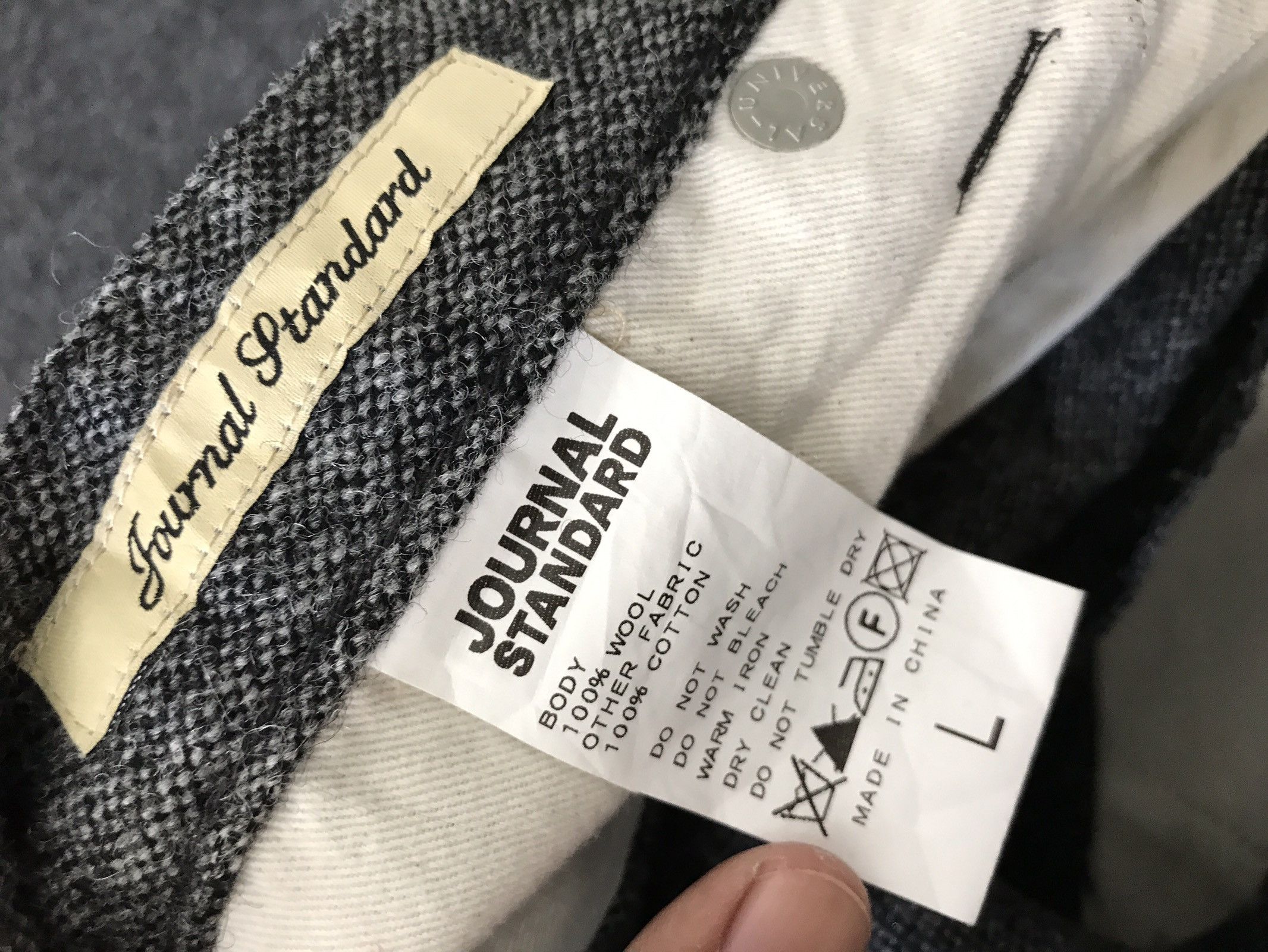 Journal Standard Japanese Brand Journal Standard Wool Grey Pants Waist 32" Size US 32 / EU 48 - 6 Thumbnail
