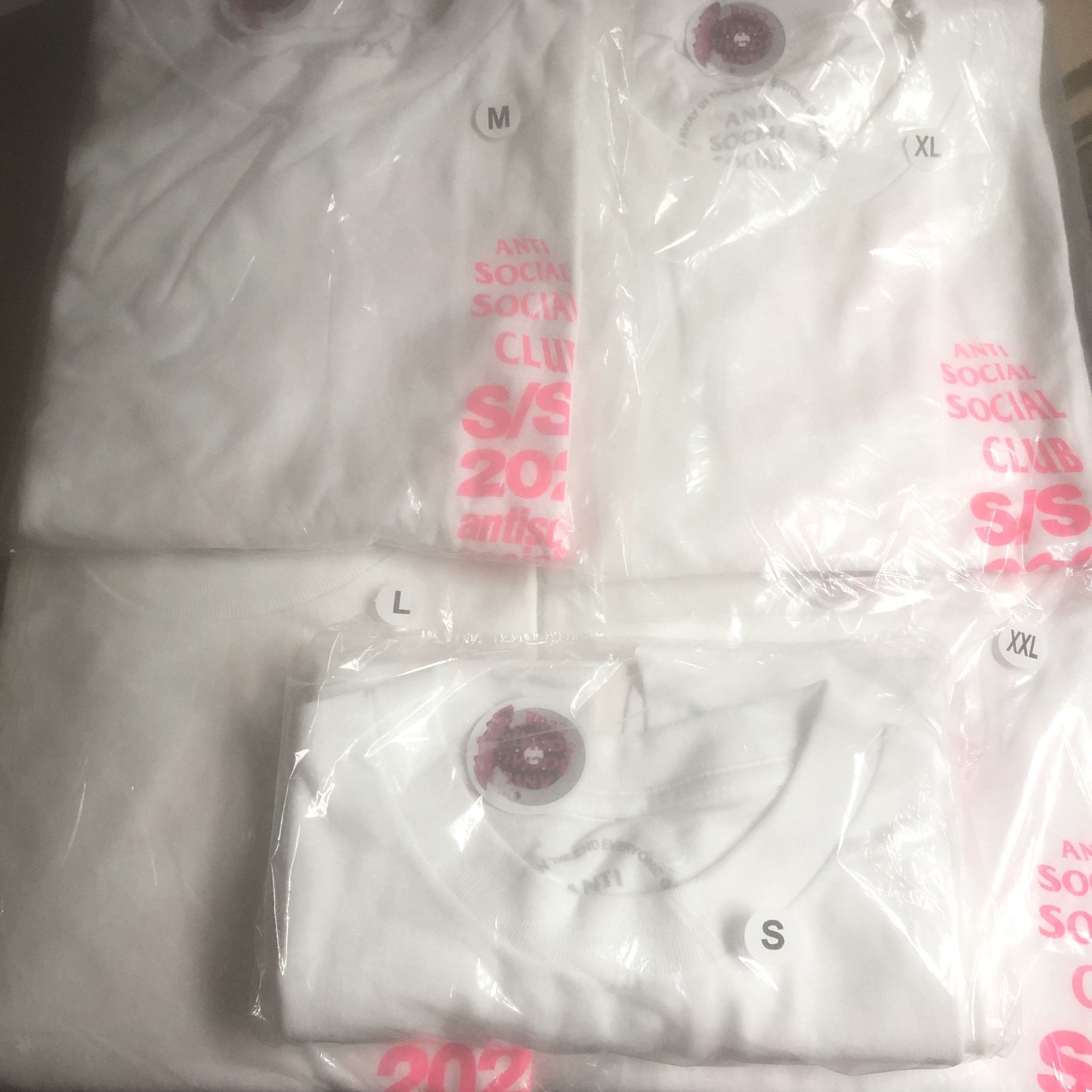 Anti Social Social Club DS Pink ASSC Link In Bio White Tee BAPE KITH KAWS FOG FTP Size US XXL / EU 58 / 5 - 2 Thumbnail