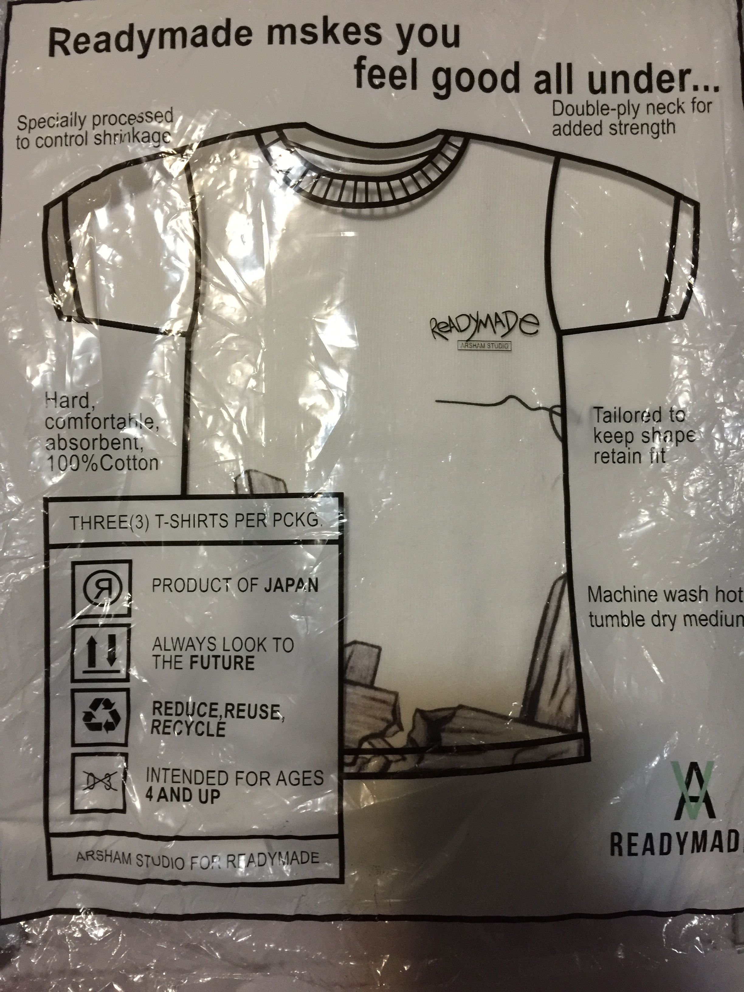 Readymade x Daniel Arsham 3 in 1 cotton tee pack - Short Sleeve T 
