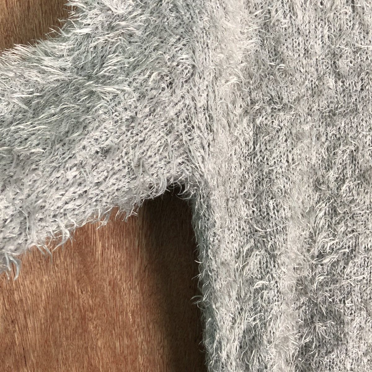 Japanese Brand Lepsim Lowry Farm Shag Shaggy Fur Mohair Knitwear #6482 Size L / US 10 / IT 46 - 6 Thumbnail