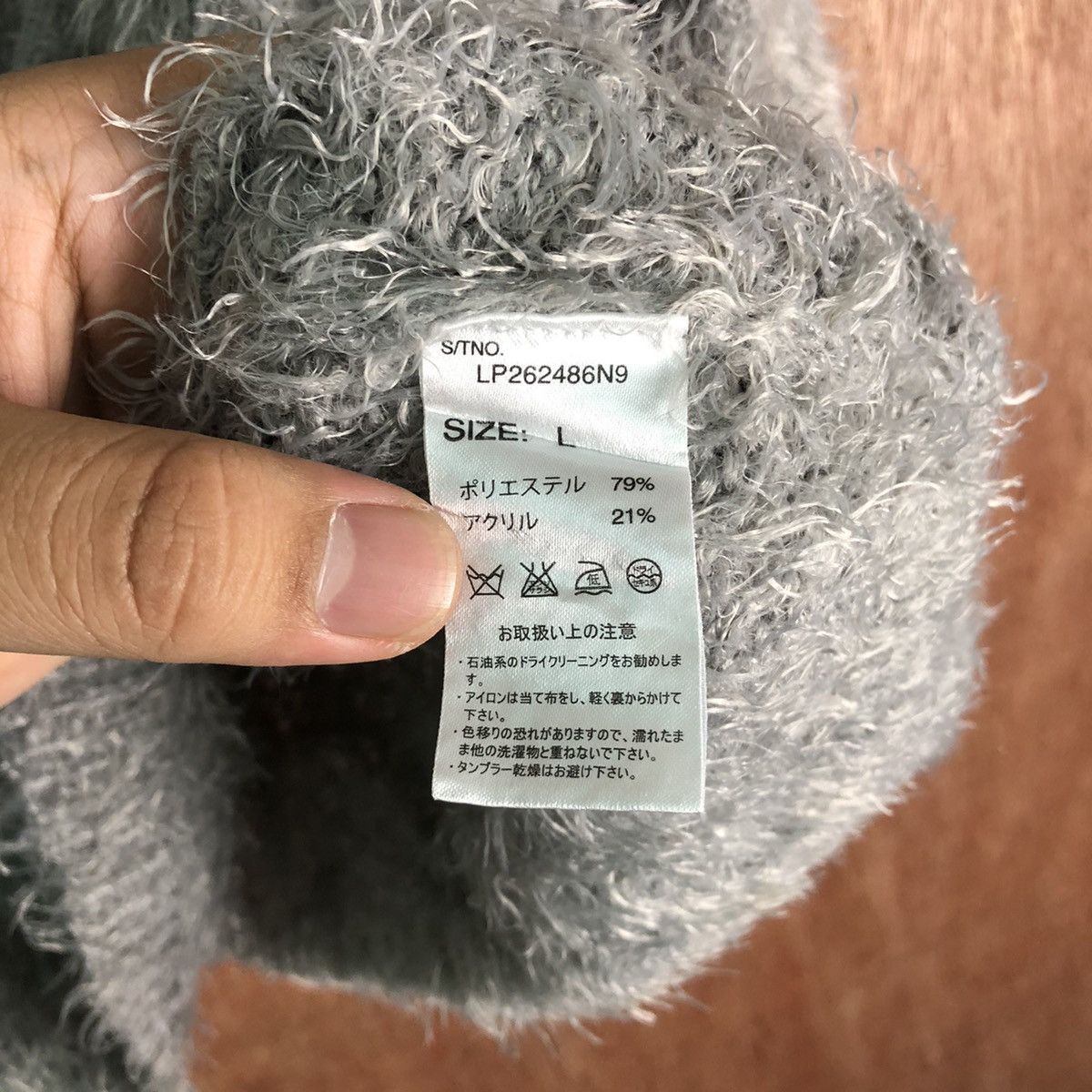 Japanese Brand Lepsim Lowry Farm Shag Shaggy Fur Mohair Knitwear #6482 Size L / US 10 / IT 46 - 8 Thumbnail