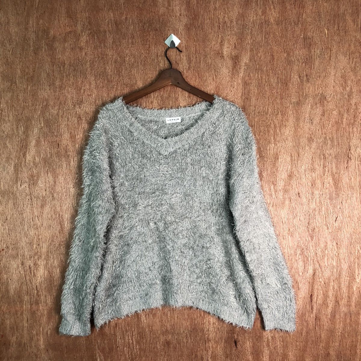 Japanese Brand Lepsim Lowry Farm Shag Shaggy Fur Mohair Knitwear #6482 Size L / US 10 / IT 46 - 1 Thumbnail