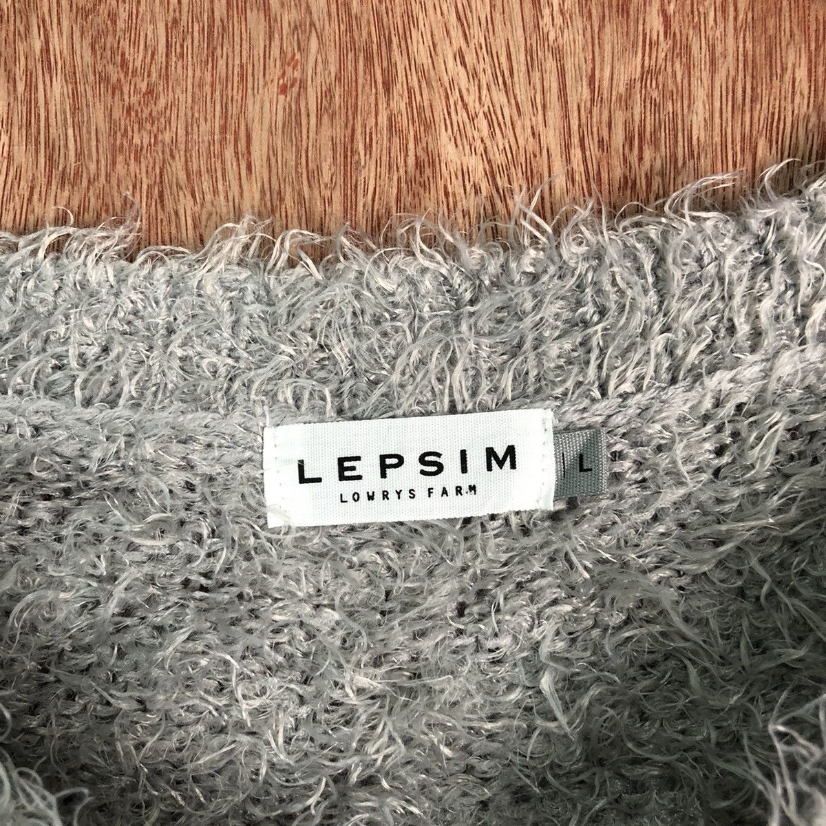 Japanese Brand Lepsim Lowry Farm Shag Shaggy Fur Mohair Knitwear #6482 Size L / US 10 / IT 46 - 4 Thumbnail