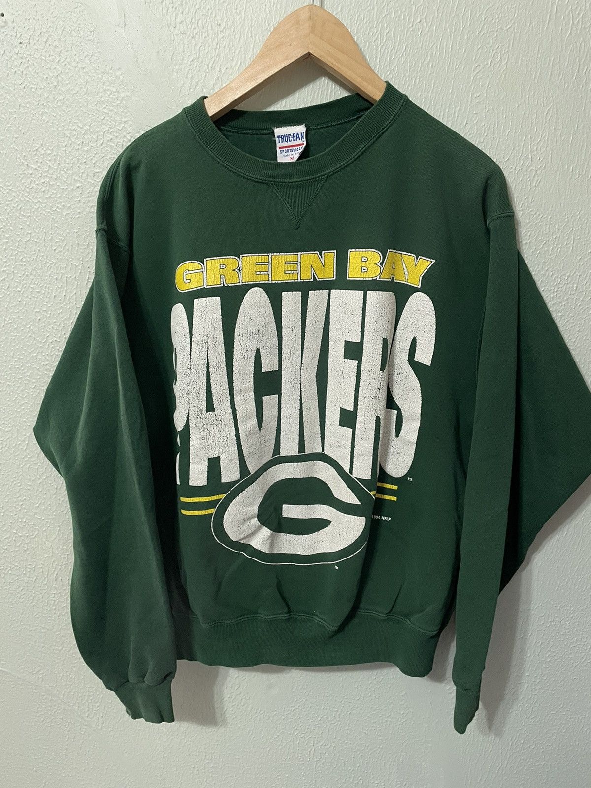 Vintage Logo 7 Green Bay Packers Crewneck Sweatshirt