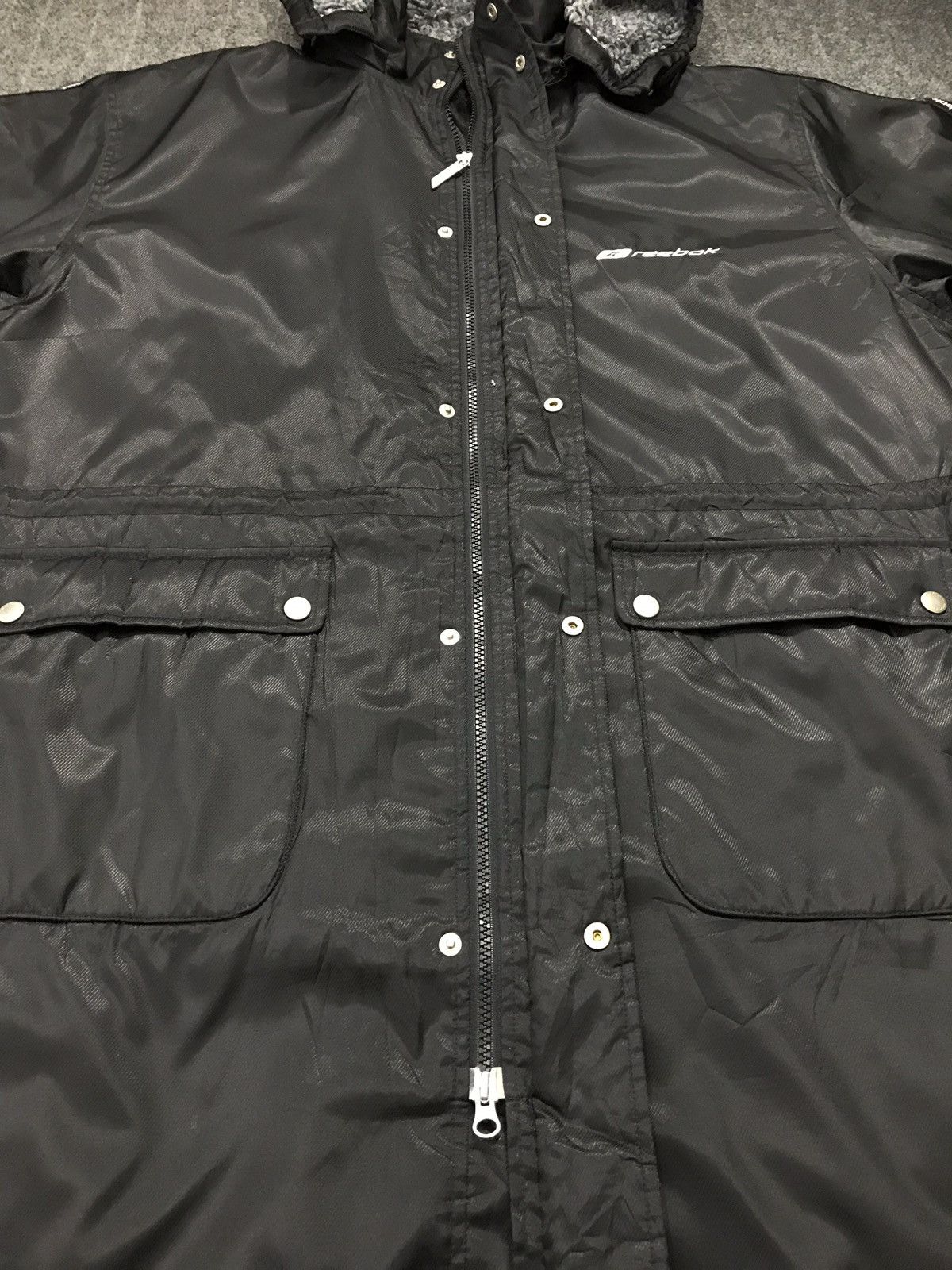 Reebok Parka Reebok Coach Jacket Fleece inner Hoodie Winter Wear Size US XL / EU 56 / 4 - 5 Thumbnail