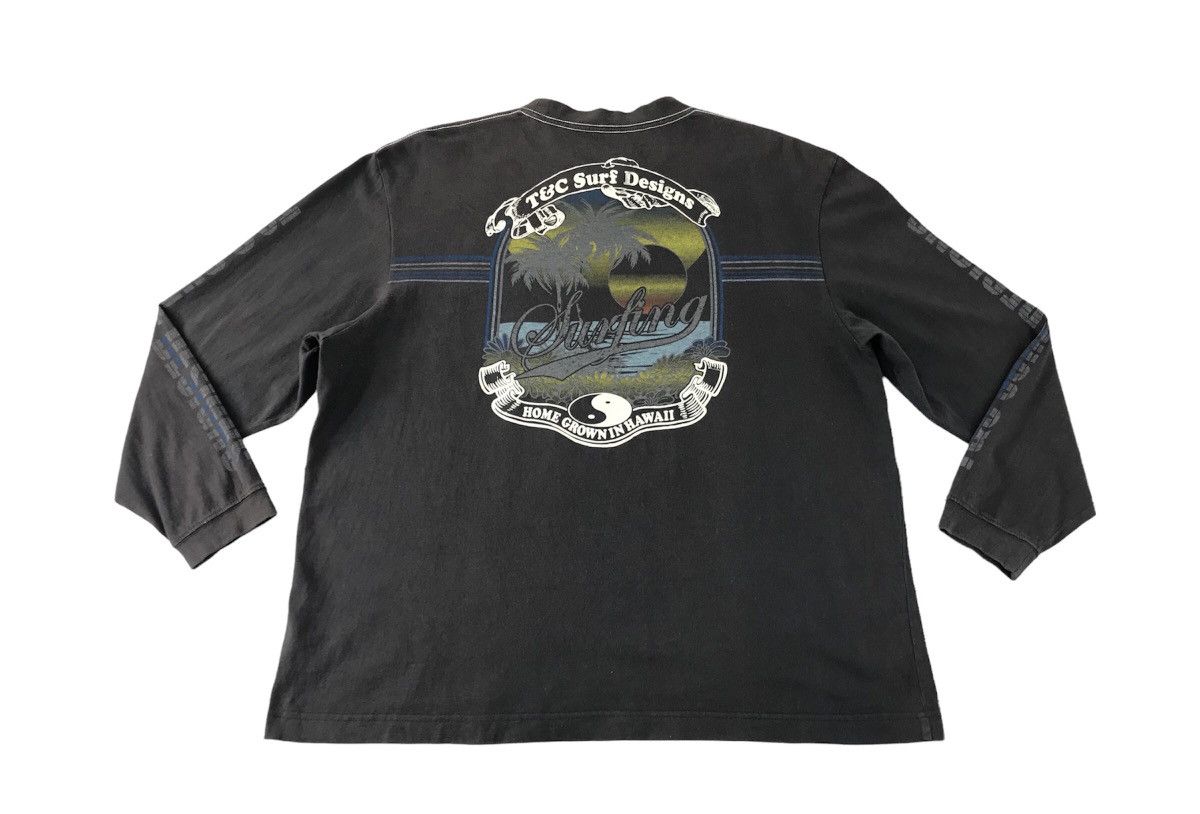 Japanese Brand × Vintage Long Sleeve T&C Surf Design Surfing Home Crown In Hawaii Size US XL / EU 56 / 4 - 2 Thumbnail