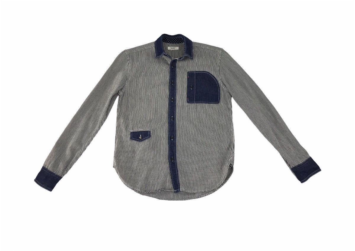 Japanese Brand Glove House Double Pocket Stripes Hickory Shirt Size US M / EU 48-50 / 2 - 1 Thumbnail