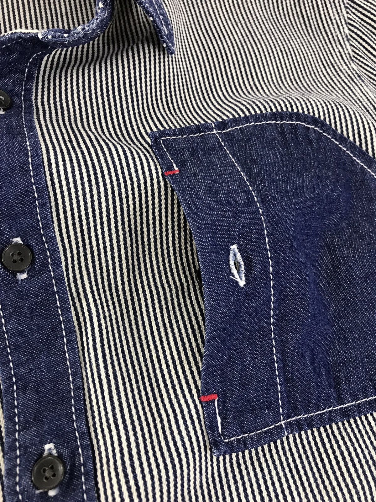 Japanese Brand Glove House Double Pocket Stripes Hickory Shirt Size US M / EU 48-50 / 2 - 5 Thumbnail