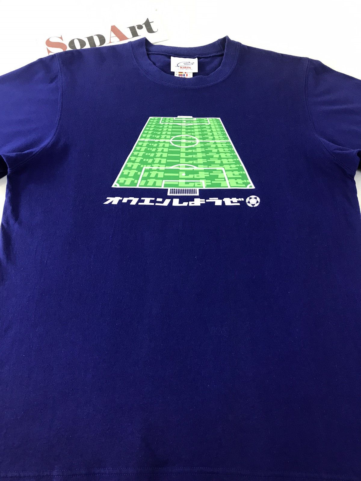 Japanese Brand 1996 Jfa Kirin Japanese Football Blue Tee Size US M / EU 48-50 / 2 - 3 Thumbnail