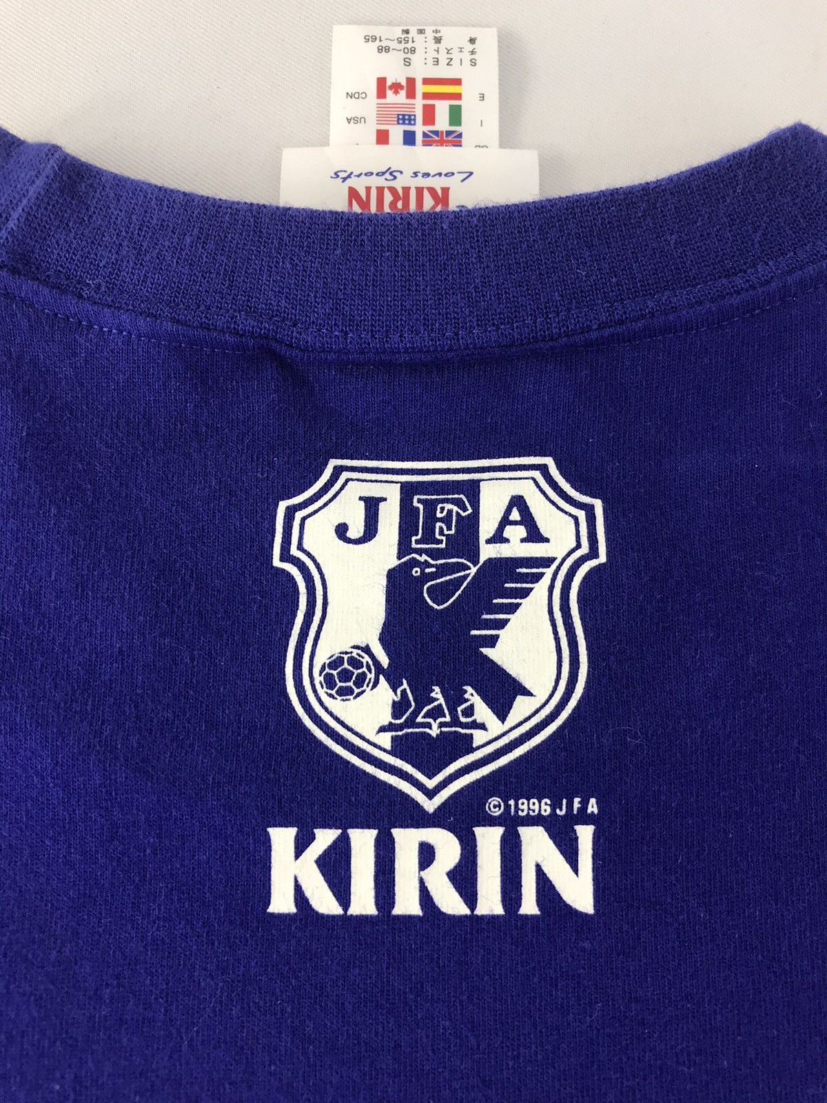 Japanese Brand 1996 Jfa Kirin Japanese Football Blue Tee Size US M / EU 48-50 / 2 - 10 Thumbnail