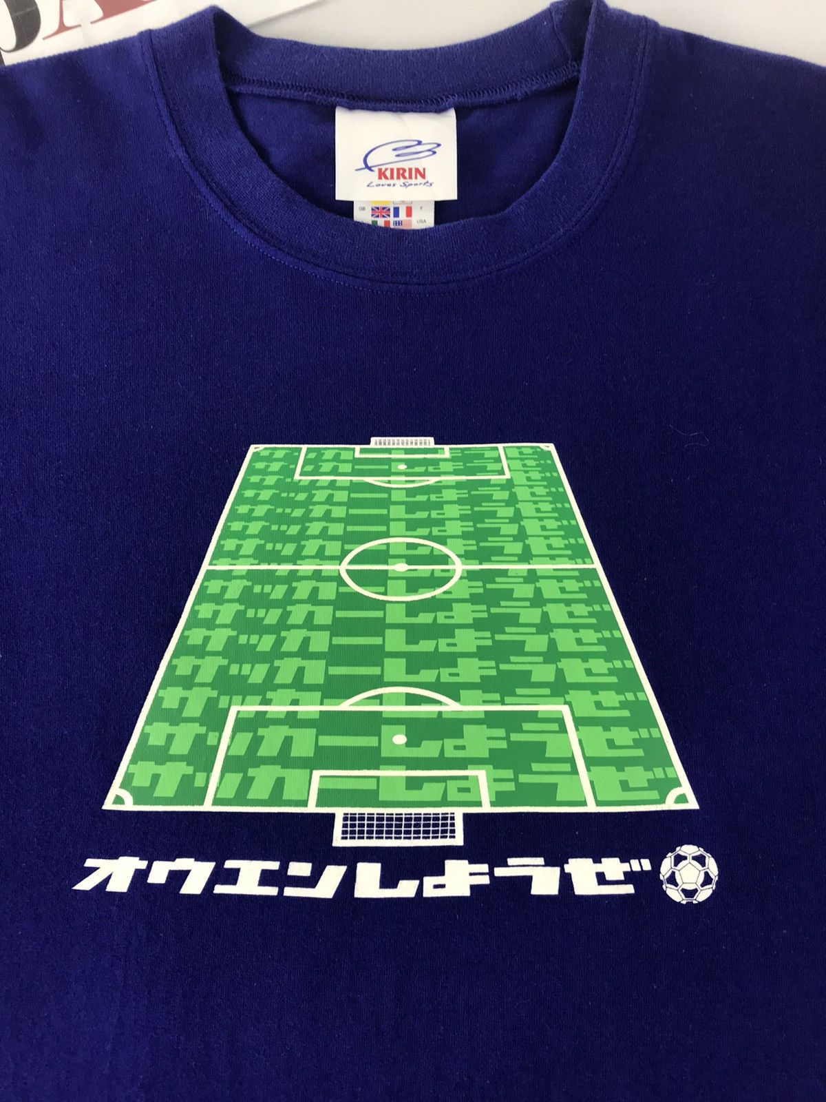 Japanese Brand 1996 Jfa Kirin Japanese Football Blue Tee Size US M / EU 48-50 / 2 - 4 Thumbnail