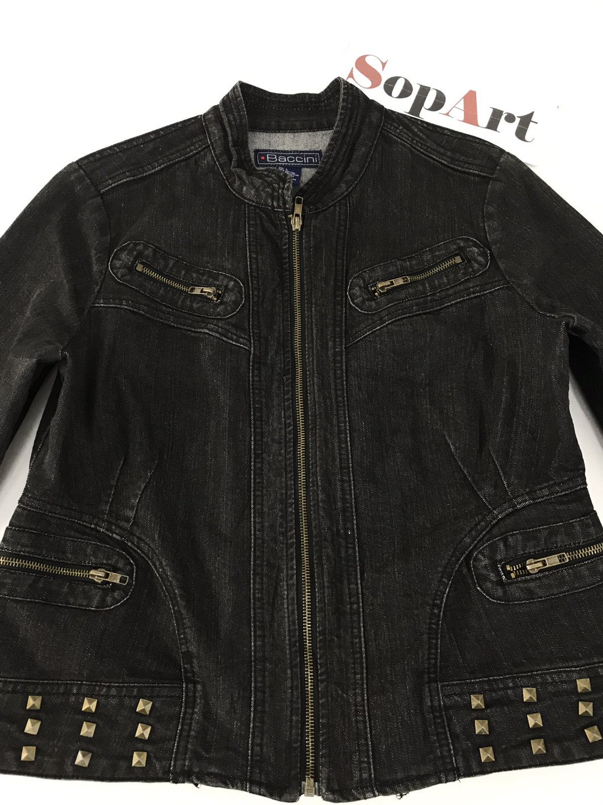 Japanese Brand × Vintage Vintage Baccini Black Jacket Zipper Fashion Size US M / EU 48-50 / 2 - 3 Thumbnail