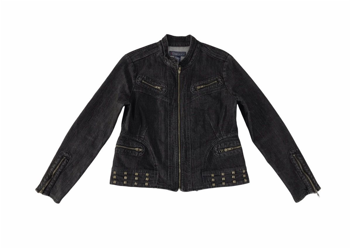 Vintage Baccini Black Jacket Zipper Fashion