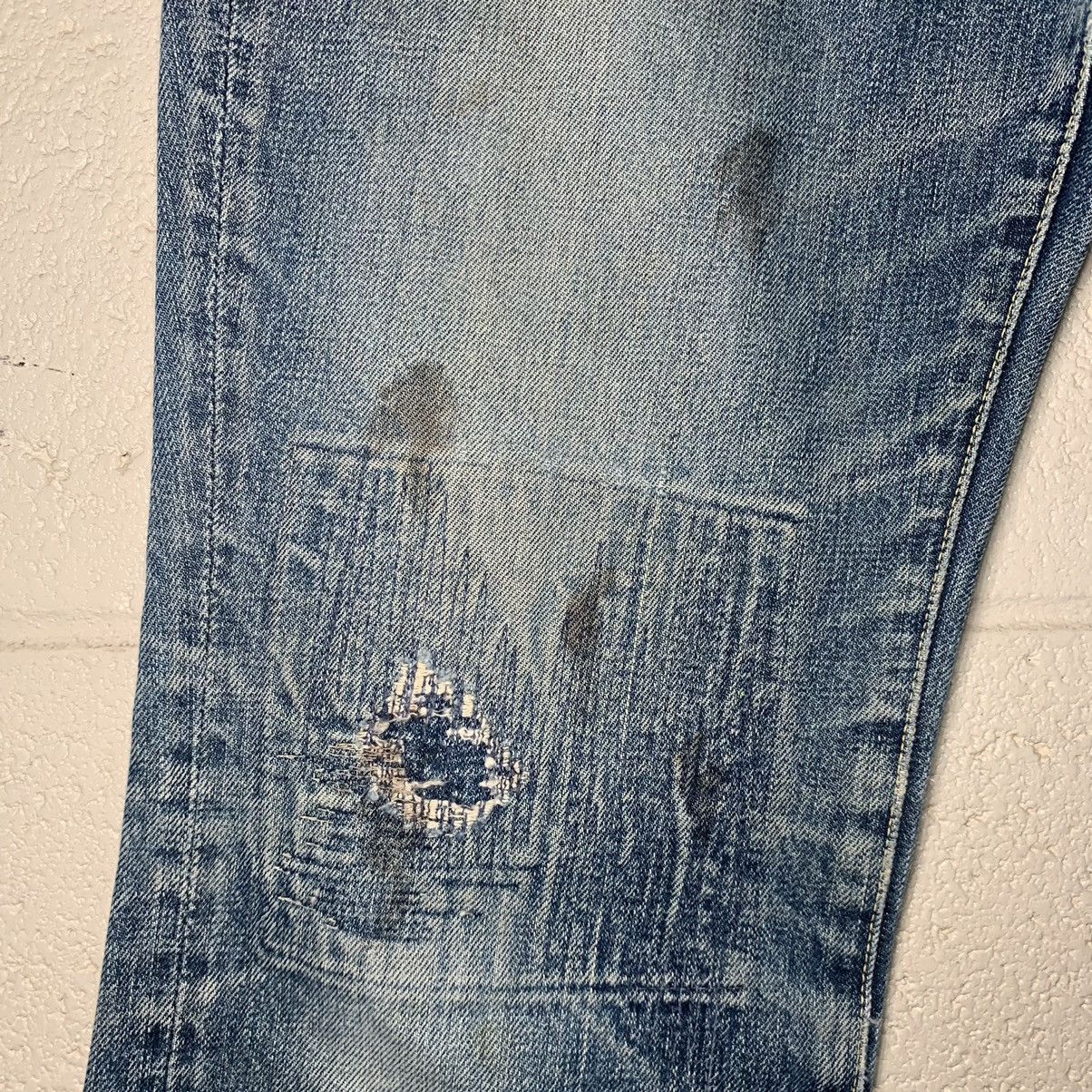 Kapital × Kapital Kountry Kapital Distressed Repaired Flared Denim Jeans 28x27 Size US 28 / EU 44 - 3 Thumbnail