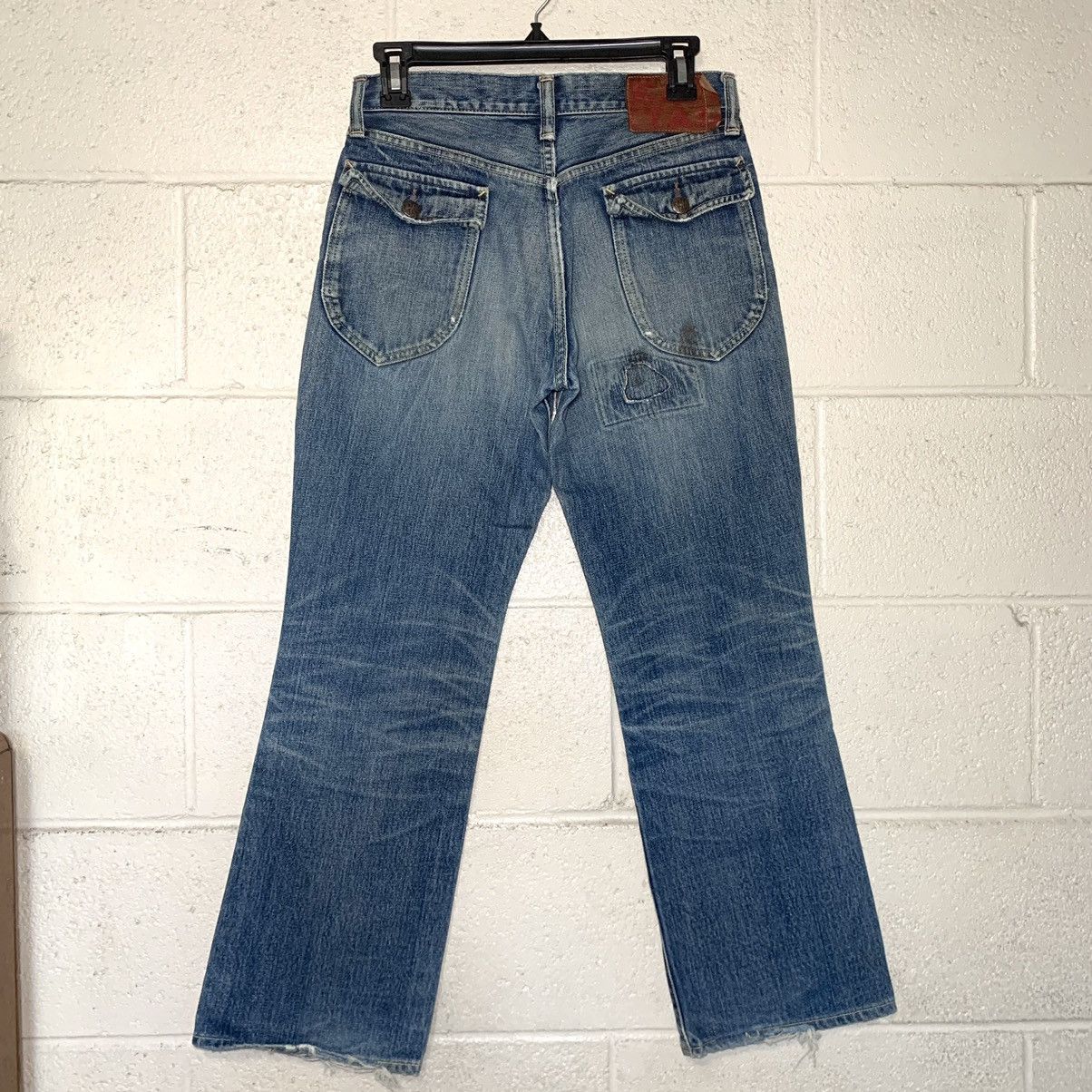 Kapital × Kapital Kountry Kapital Distressed Repaired Flared Denim Jeans 28x27 Size US 28 / EU 44 - 2 Thumbnail