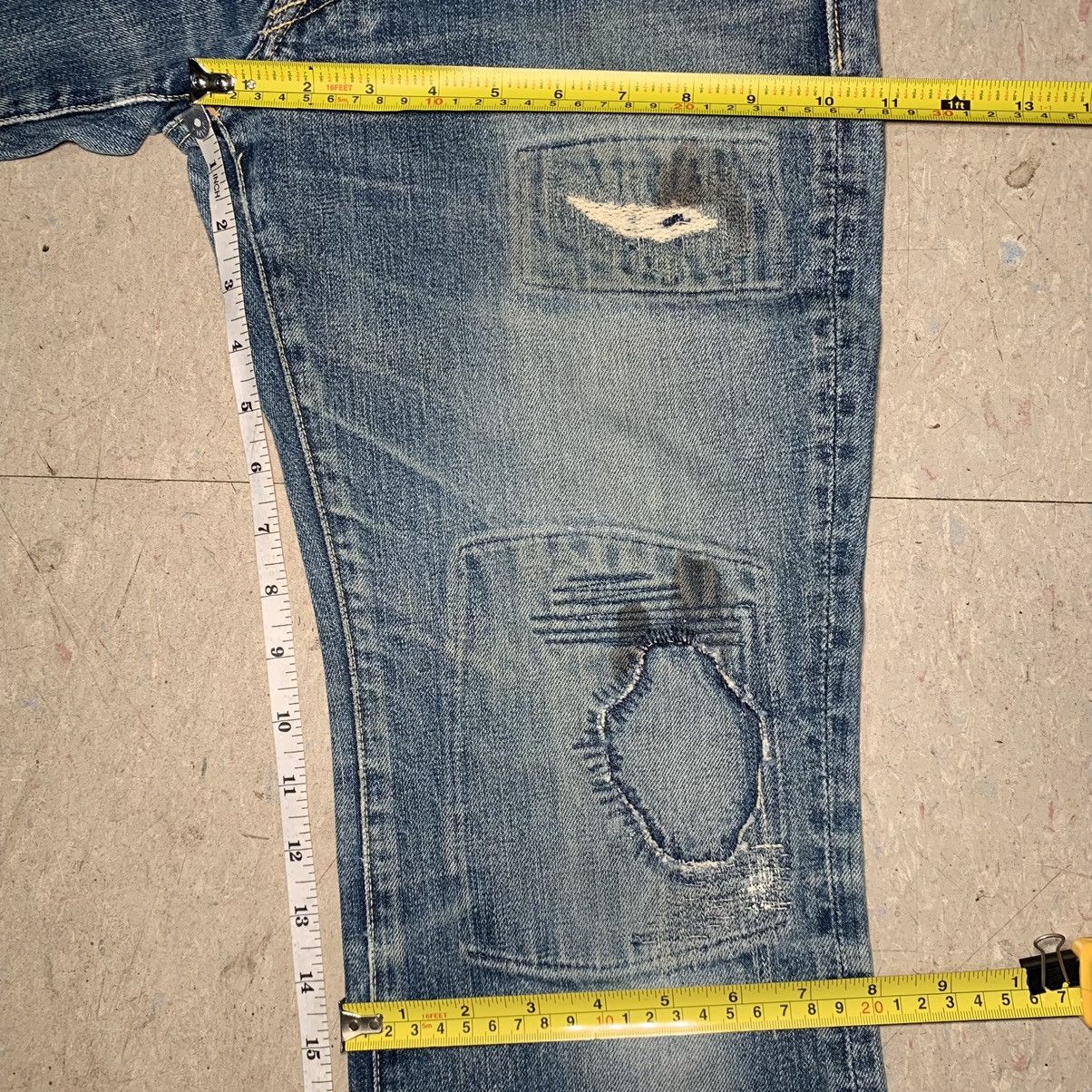 Kapital × Kapital Kountry Kapital Distressed Repaired Flared Denim Jeans 28x27 Size US 28 / EU 44 - 15 Thumbnail