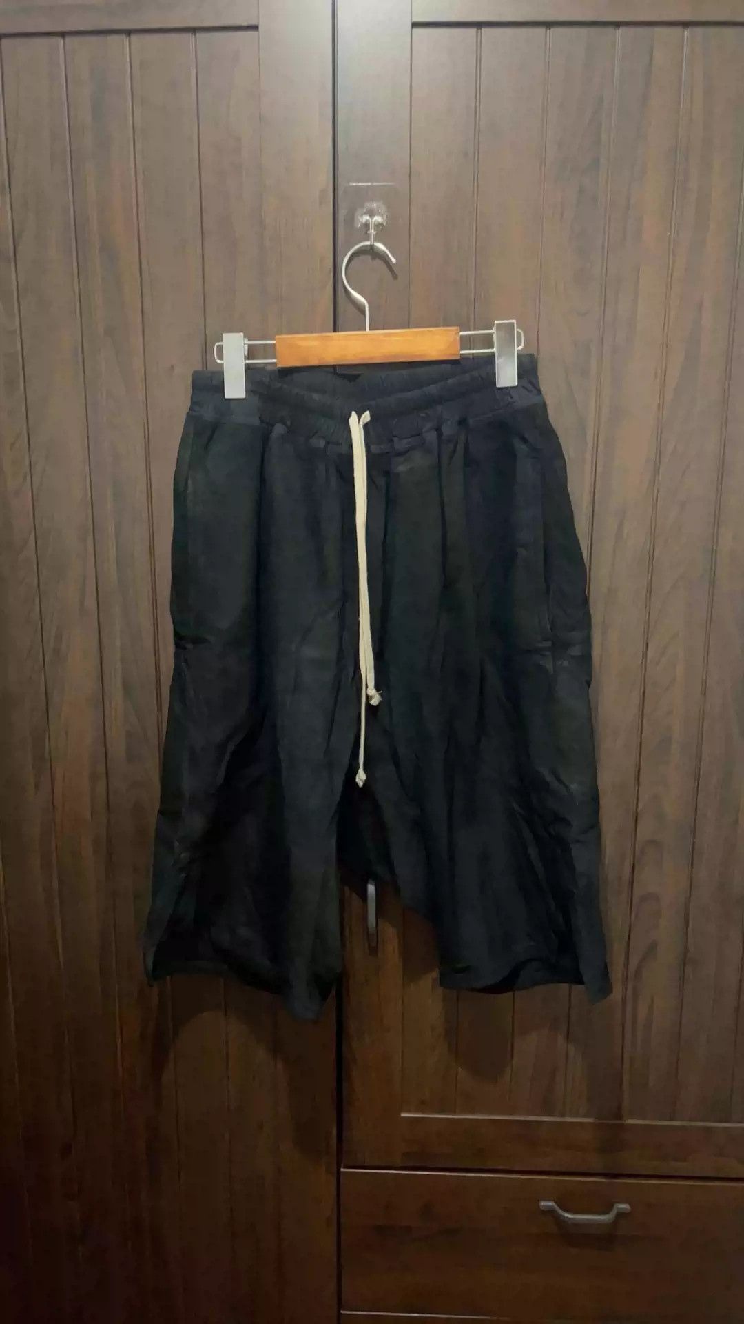 RICK OWENS SHEEPSKIN SHORTS