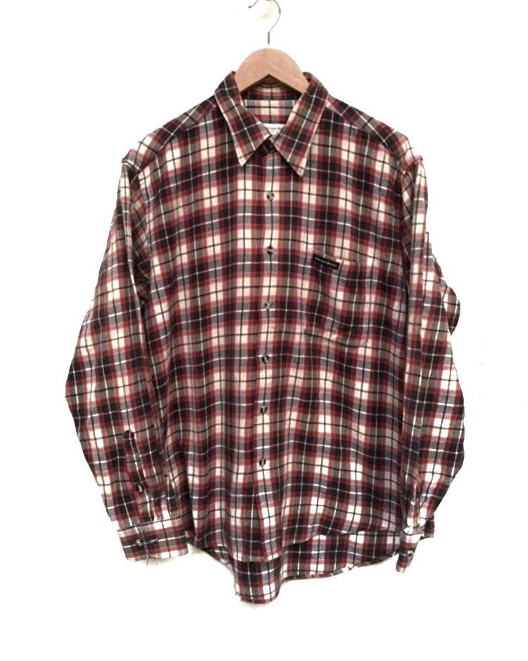Vintage 🔥Laurent Benom Paris Long Sleeve Check Shirts Size US L / EU 52-54 / 3 - 1 Thumbnail