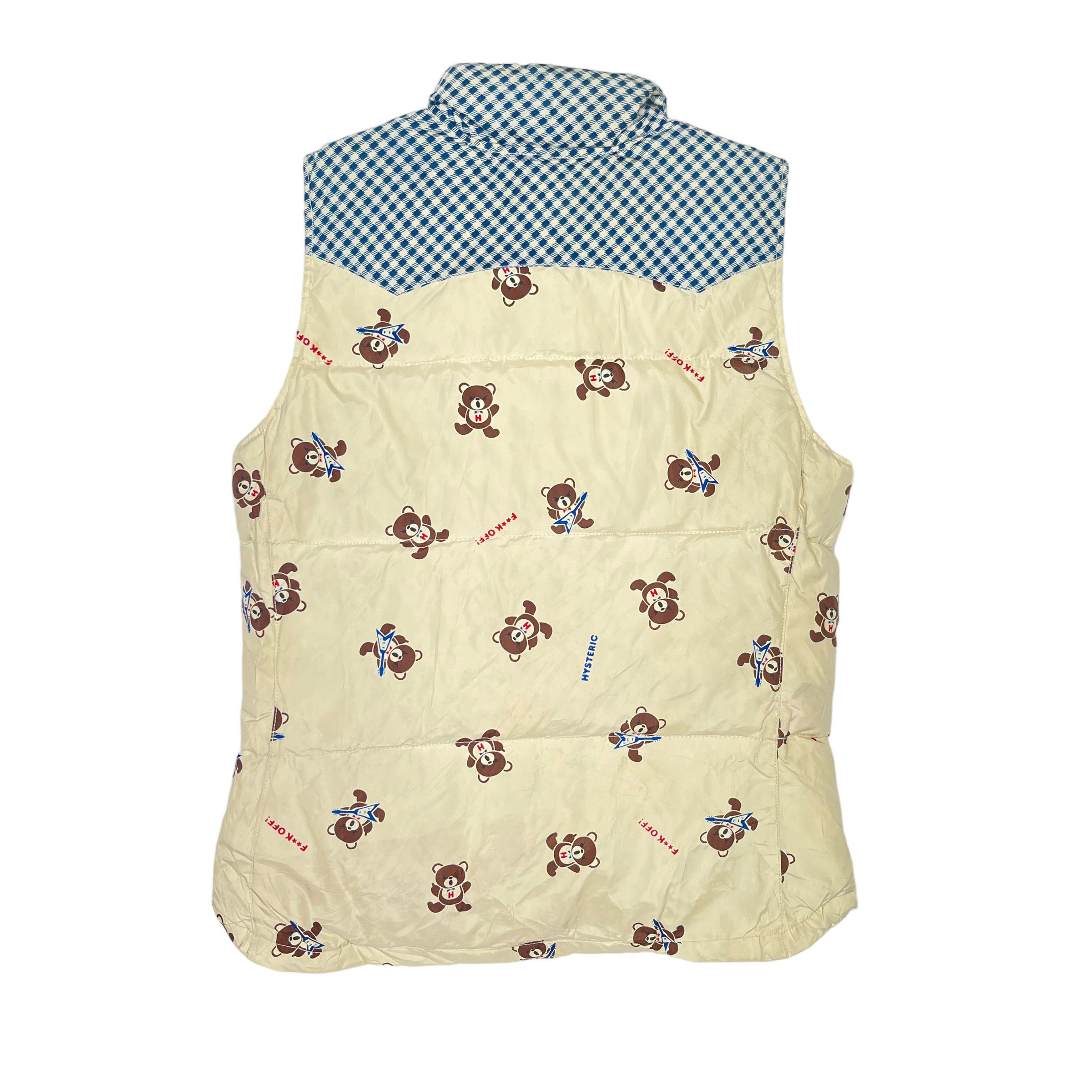 Fuck Art, Make Tees × Hysteric Glamour Hysteric Glamour Fuck Off Teddy Bear Puffer Vest Size US M / EU 48-50 / 2 - 3 Thumbnail