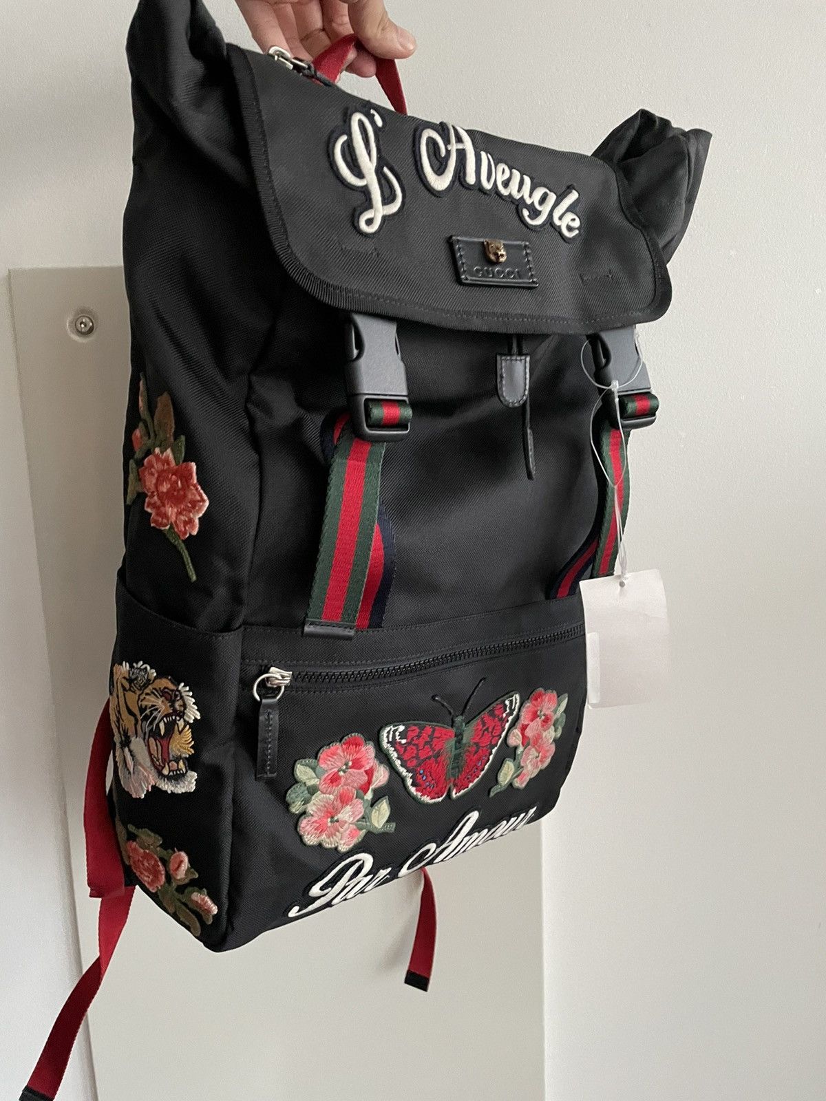 Gucci Rare $3k Brand New Super Runway Embroidery Backpack Bag Size ONE SIZE - 24 Thumbnail