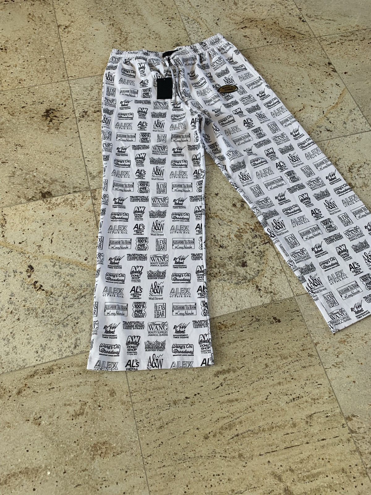Alexander Wang Logo All Over Pants in White Size US 36 / EU 52 - 3 Thumbnail