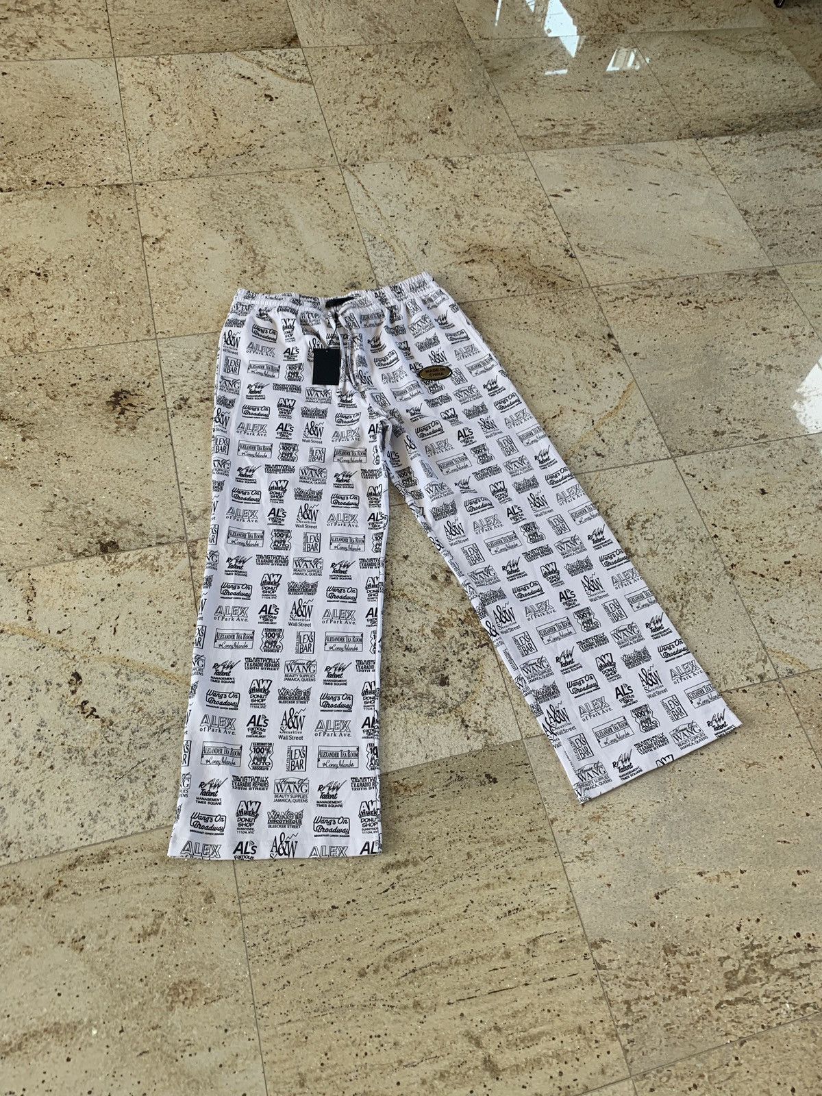 Alexander Wang Logo All Over Pants in White Size US 36 / EU 52 - 4 Thumbnail