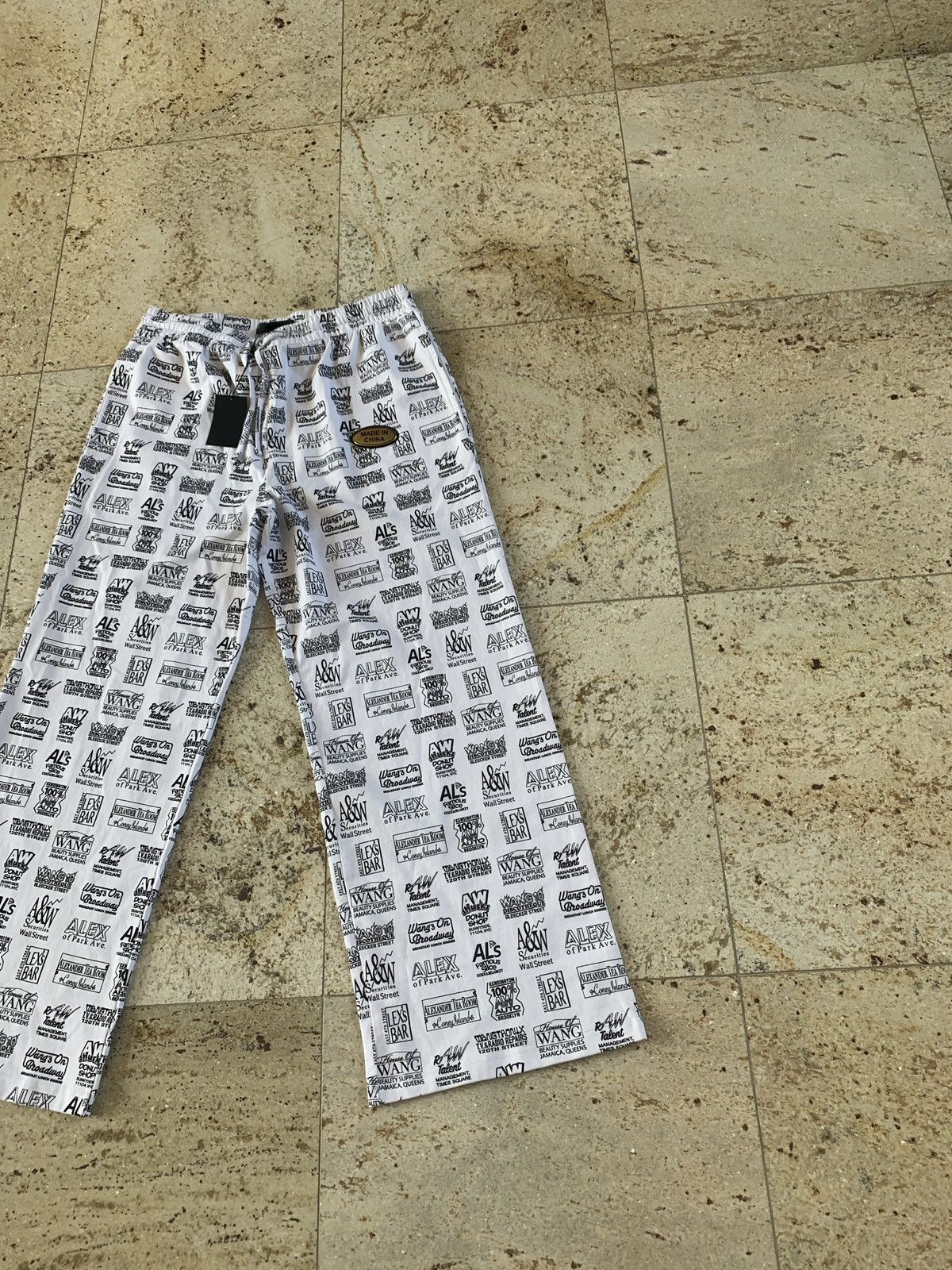 Alexander Wang Logo All Over Pants in White Size US 36 / EU 52 - 7 Thumbnail