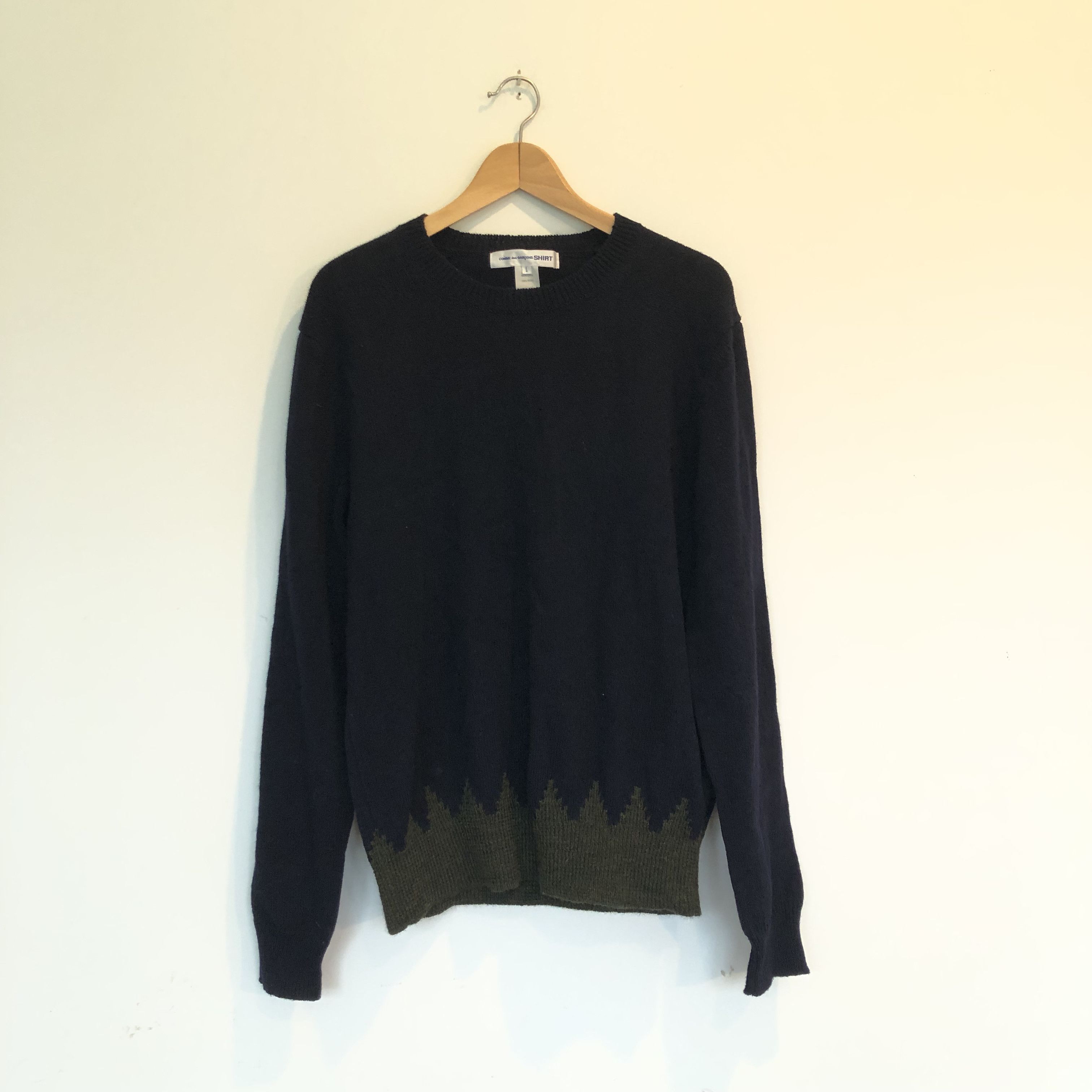 Comme des Garcons SHIRT Archive Asymmetrical V Neck Knit Cardigan
