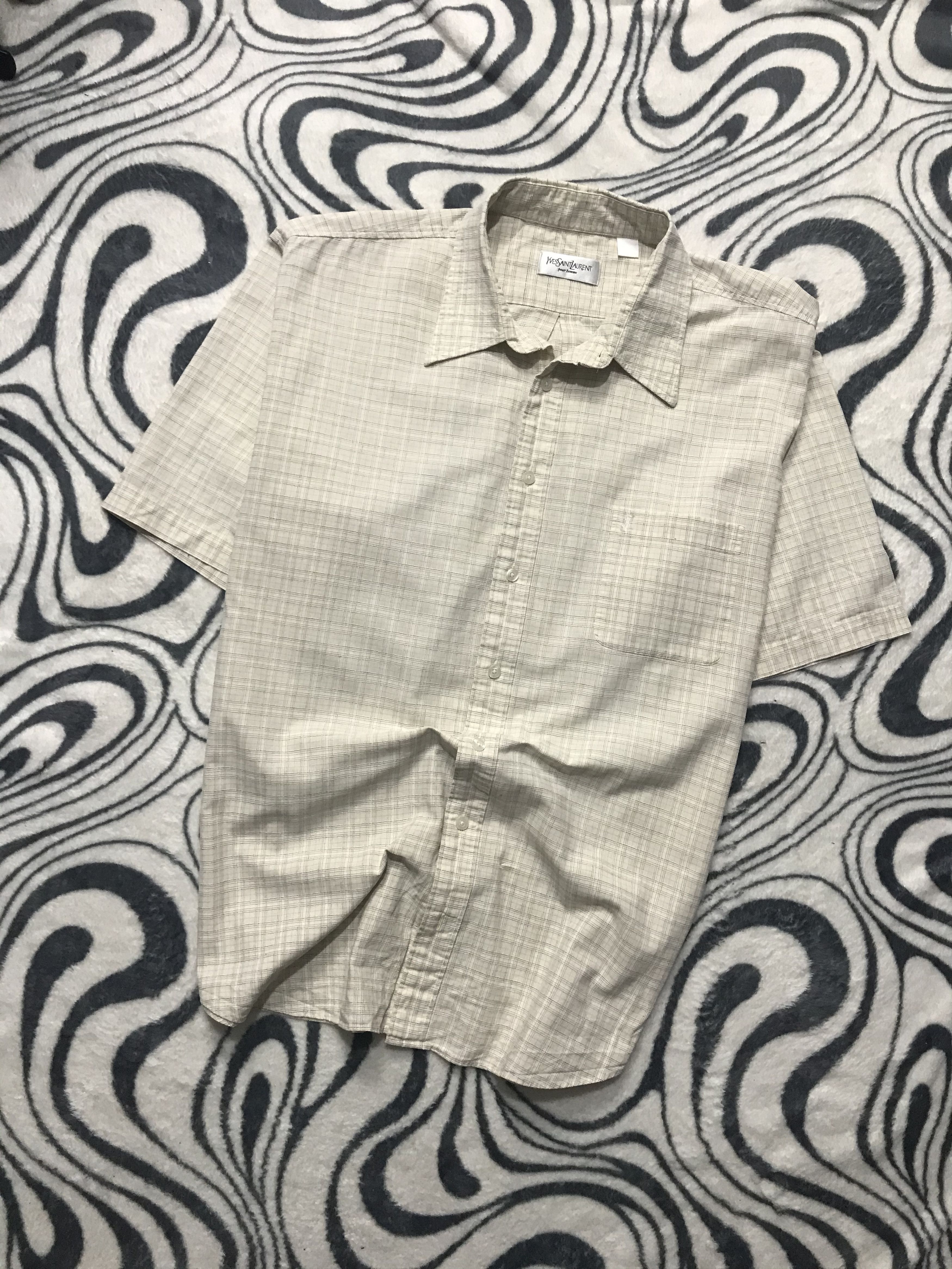 Yves Saint Laurent Yves Saint Laurent YSL men's short sleeve shirt Size US XXL / EU 58 / 5 - 1 Thumbnail
