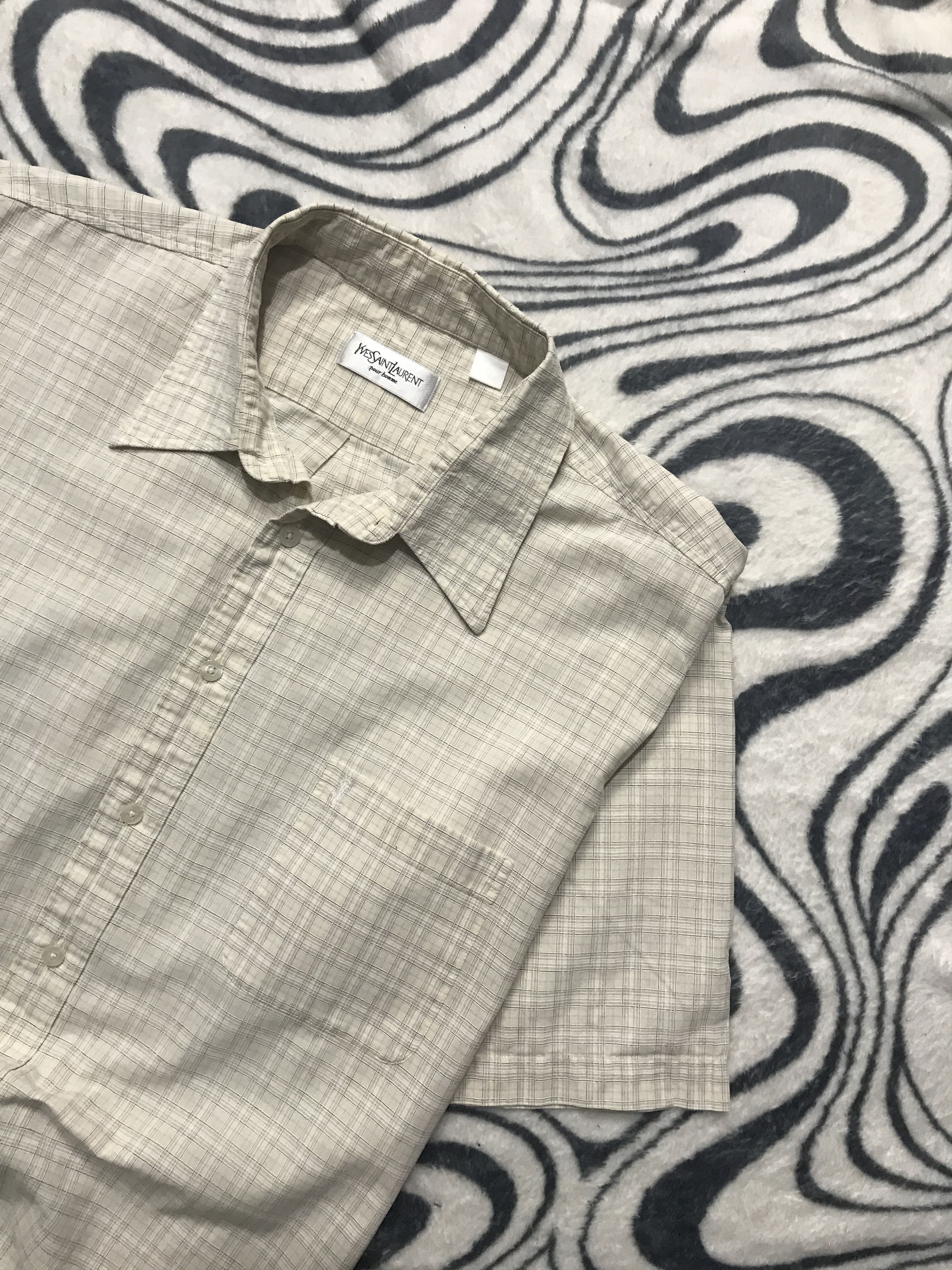 Yves Saint Laurent Yves Saint Laurent YSL men's short sleeve shirt Size US XXL / EU 58 / 5 - 2 Thumbnail