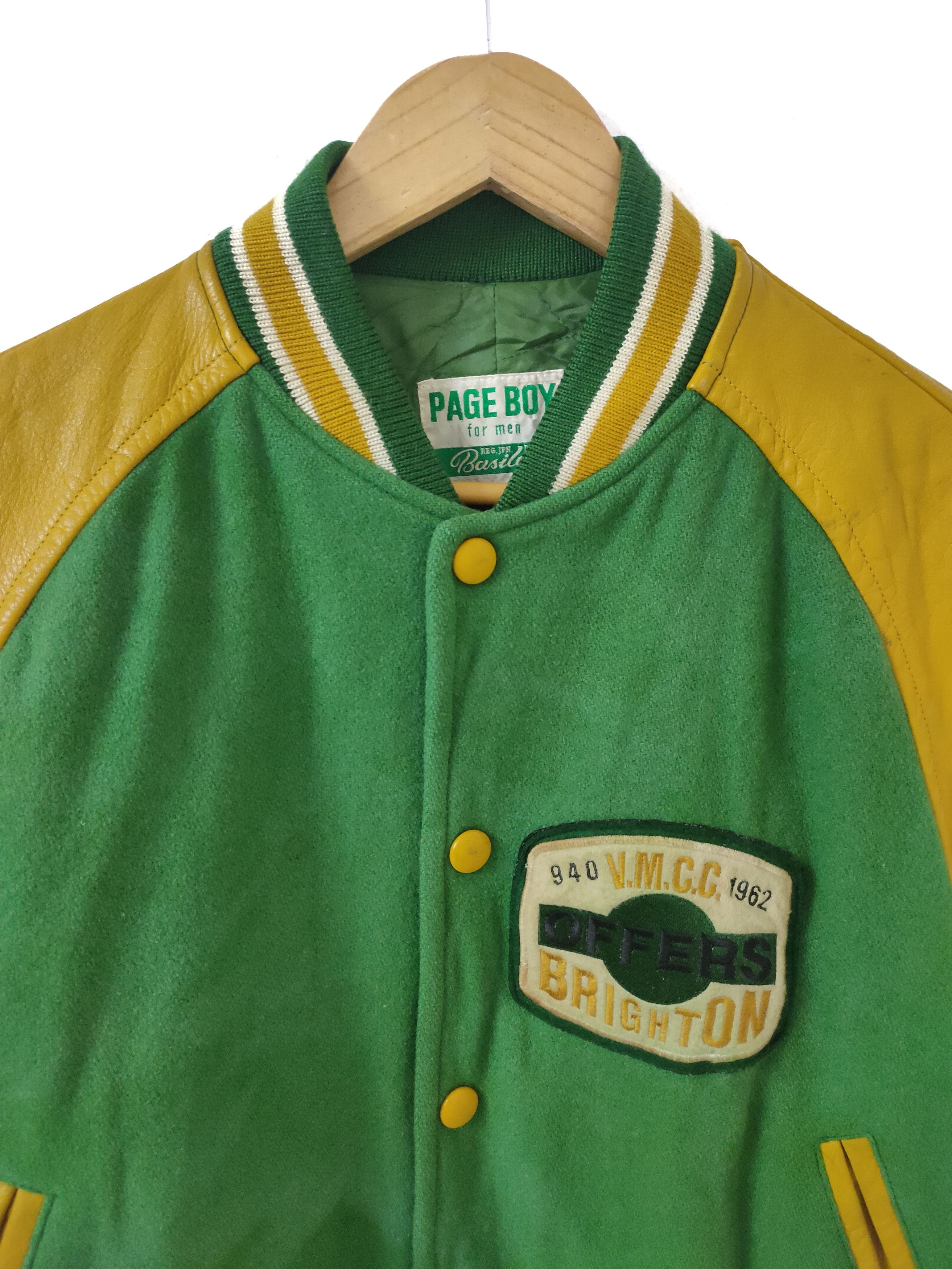 Japanese Brand Vintage 90s Page Boy For Men Wool Leather Varsity Jacket Size US M / EU 48-50 / 2 - 3 Thumbnail