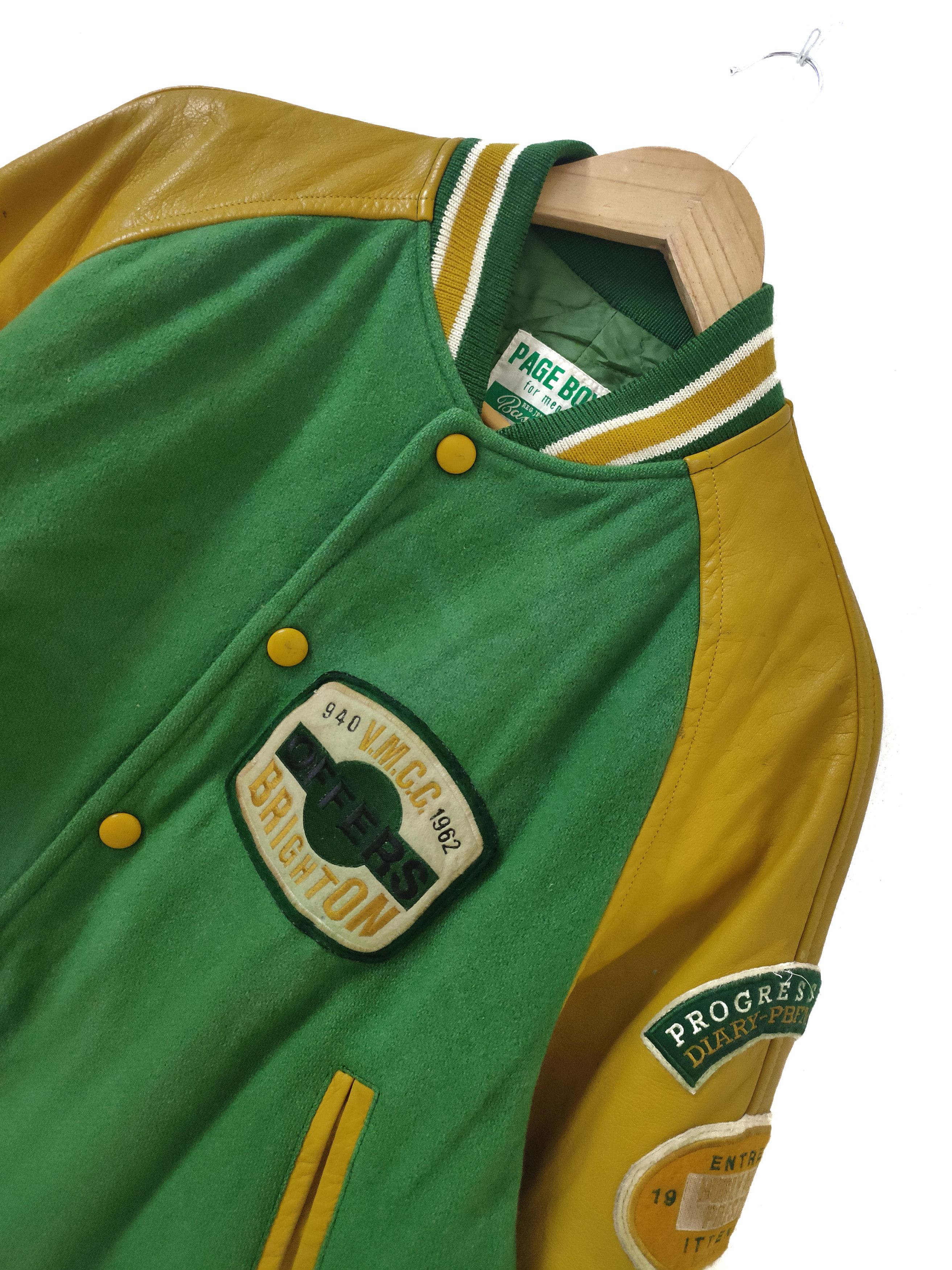Japanese Brand Vintage 90s Page Boy For Men Wool Leather Varsity Jacket Size US M / EU 48-50 / 2 - 5 Thumbnail