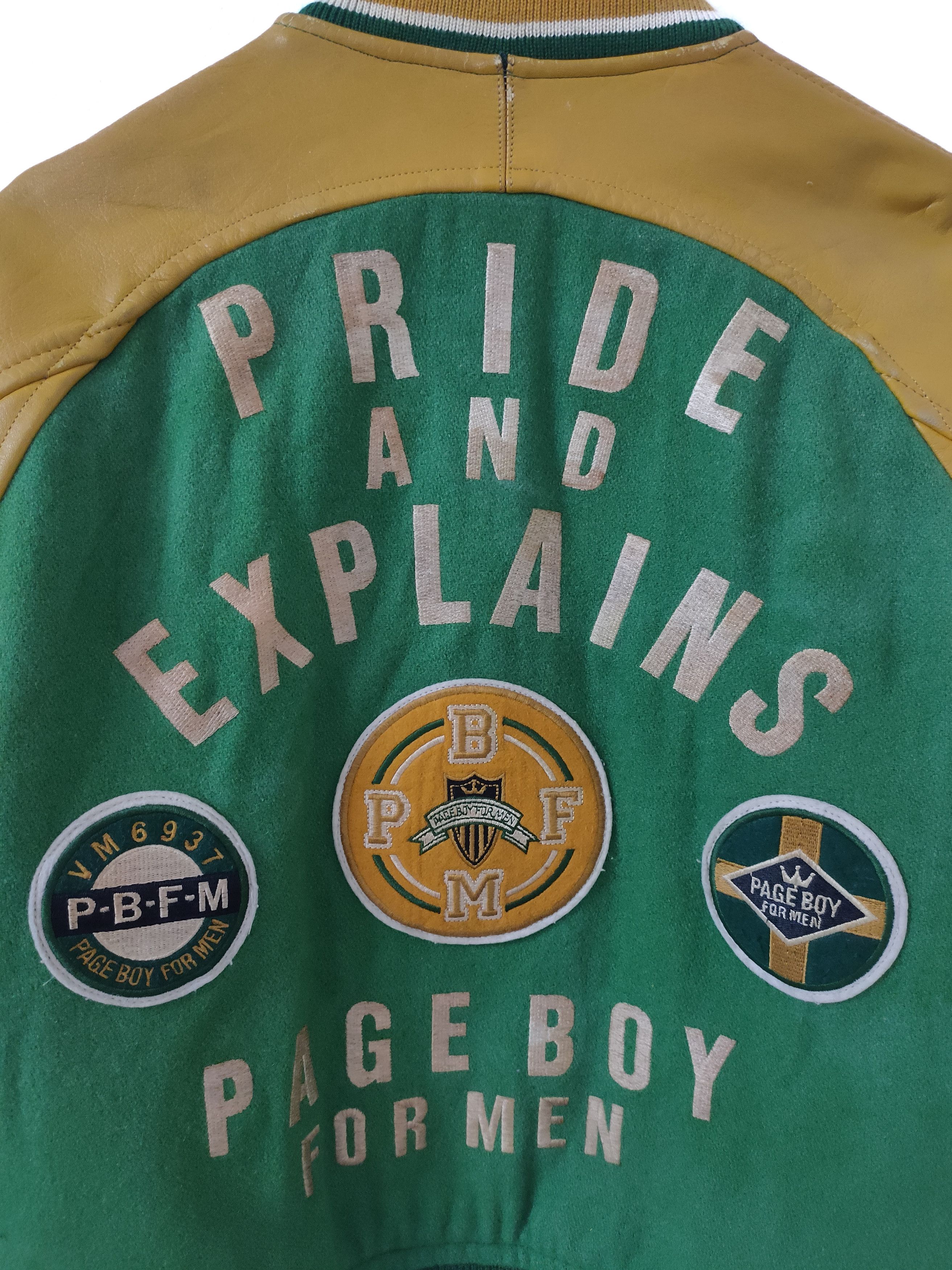 Japanese Brand Vintage 90s Page Boy For Men Wool Leather Varsity Jacket Size US M / EU 48-50 / 2 - 8 Thumbnail