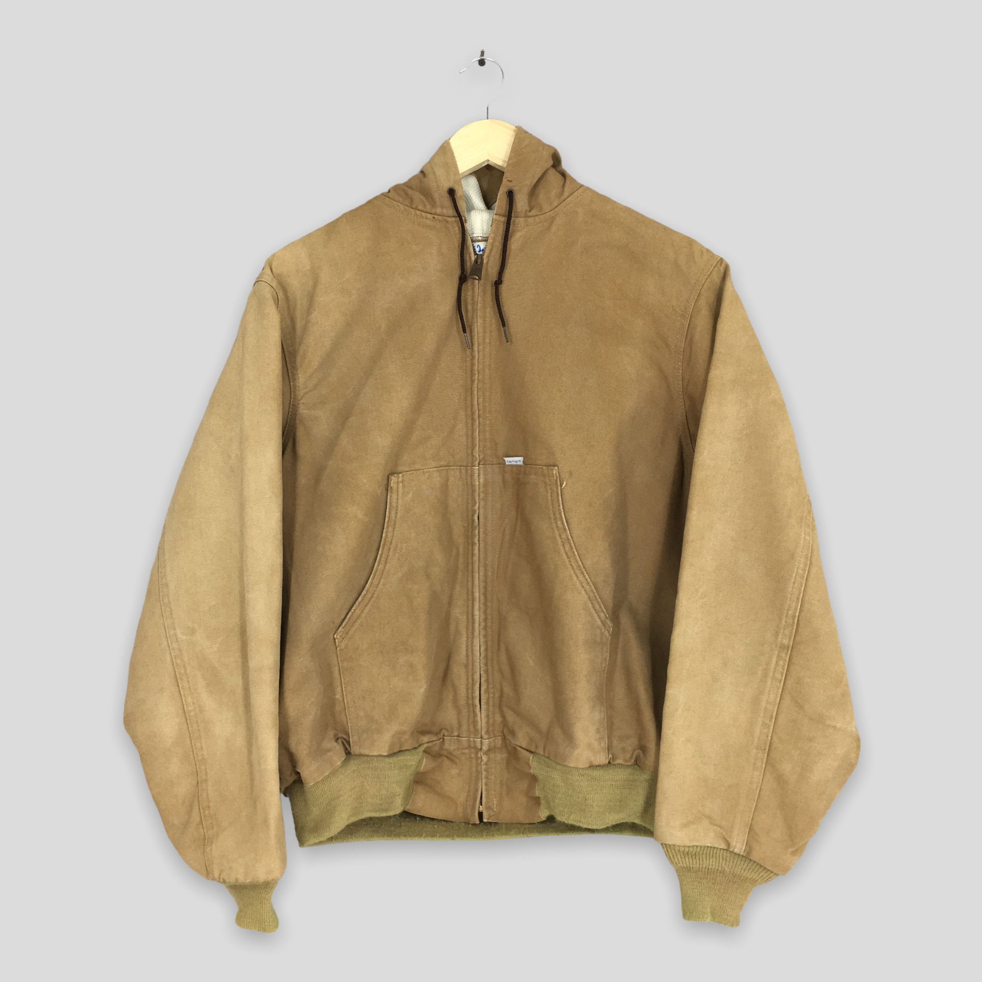image of Vintage 90's Carhartt Chore Hoodie Jacket Mens Large in Brown