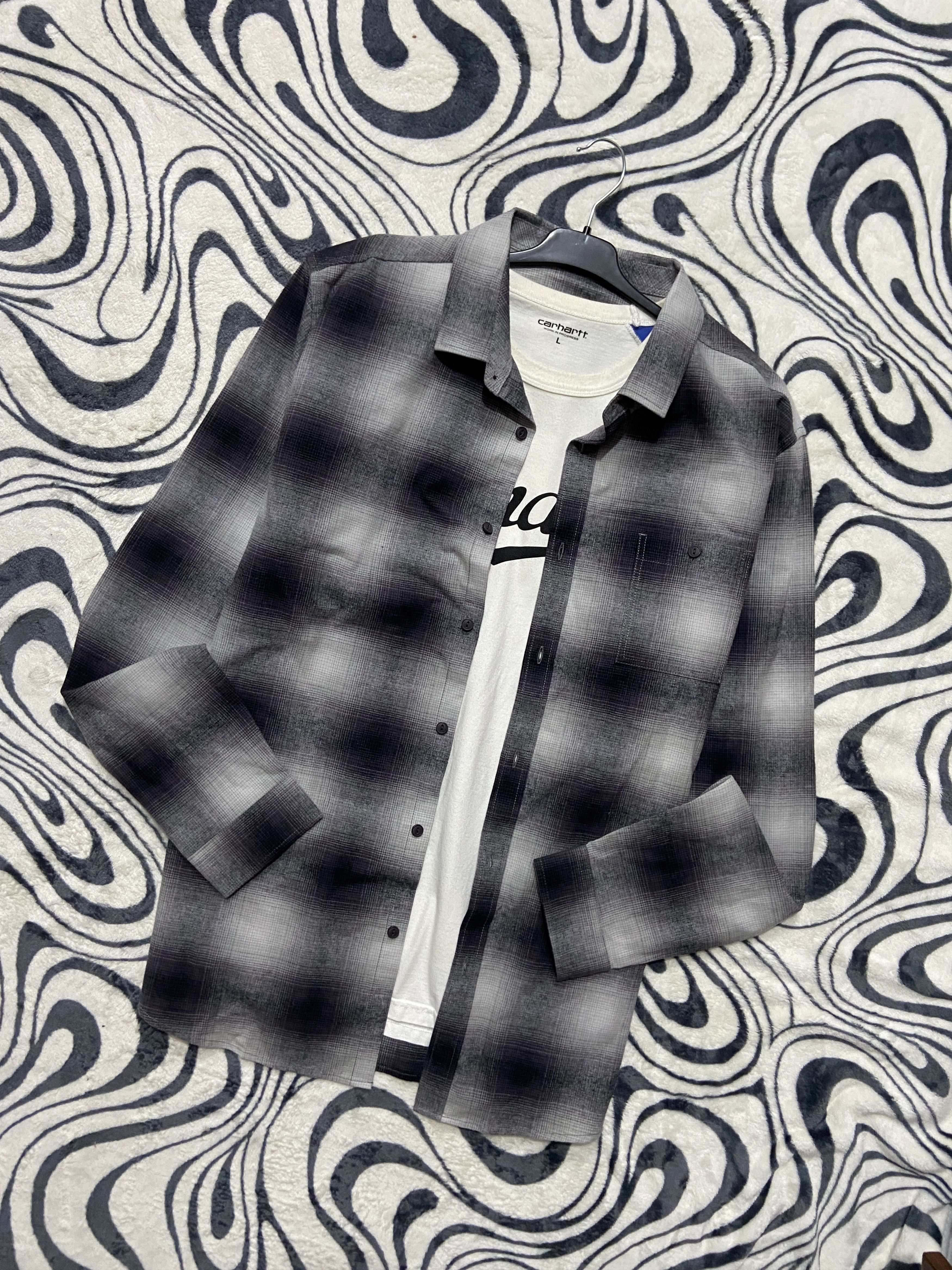 Flannel Vintage Flannel Plaid Shirt Travis style Size US L / EU 52-54 / 3 - 1 Thumbnail