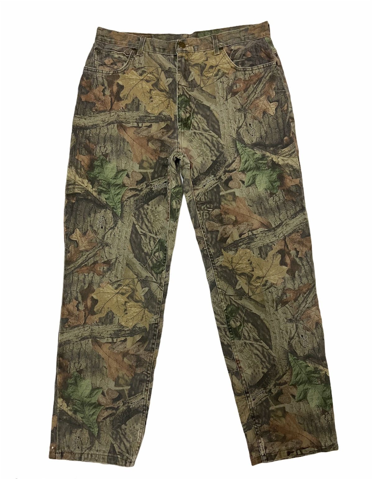 Vintage Cabelas Advantage Realtree Wetlands Camo Denim Pants