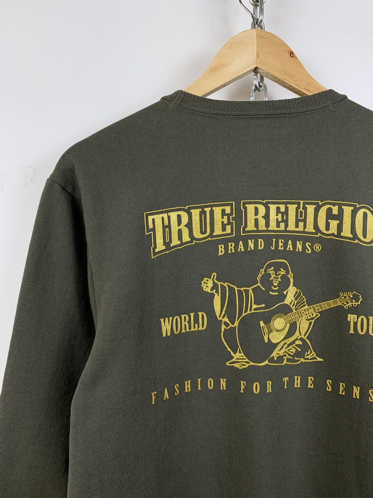 True Religion True Religion Buddha Crewneck Khaki Sweatshirt Size US S / EU 44-46 / 1 - 6 Thumbnail