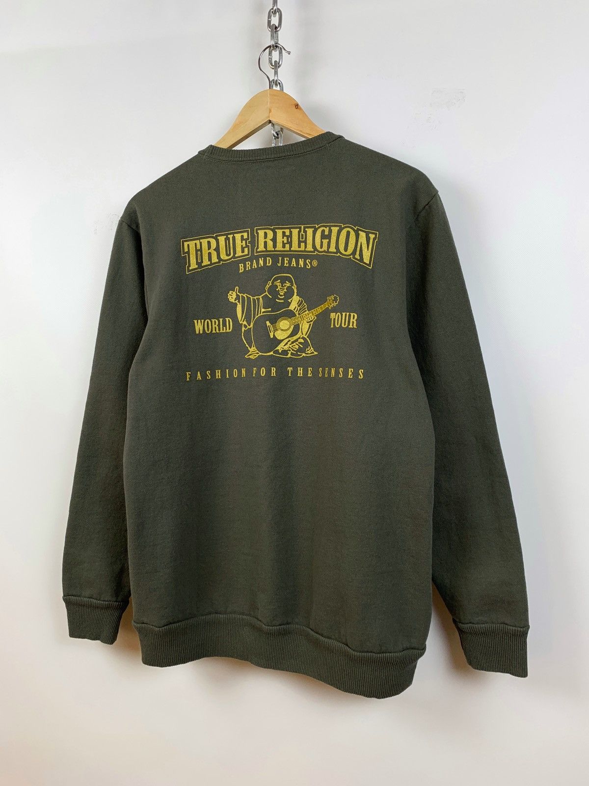 True Religion True Religion Buddha Crewneck Khaki Sweatshirt Size US S / EU 44-46 / 1 - 1 Thumbnail