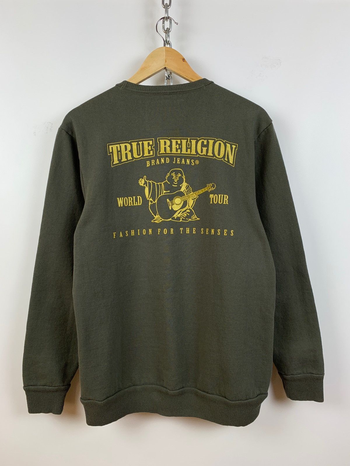 True Religion True Religion Buddha Crewneck Khaki Sweatshirt Size US S / EU 44-46 / 1 - 8 Thumbnail