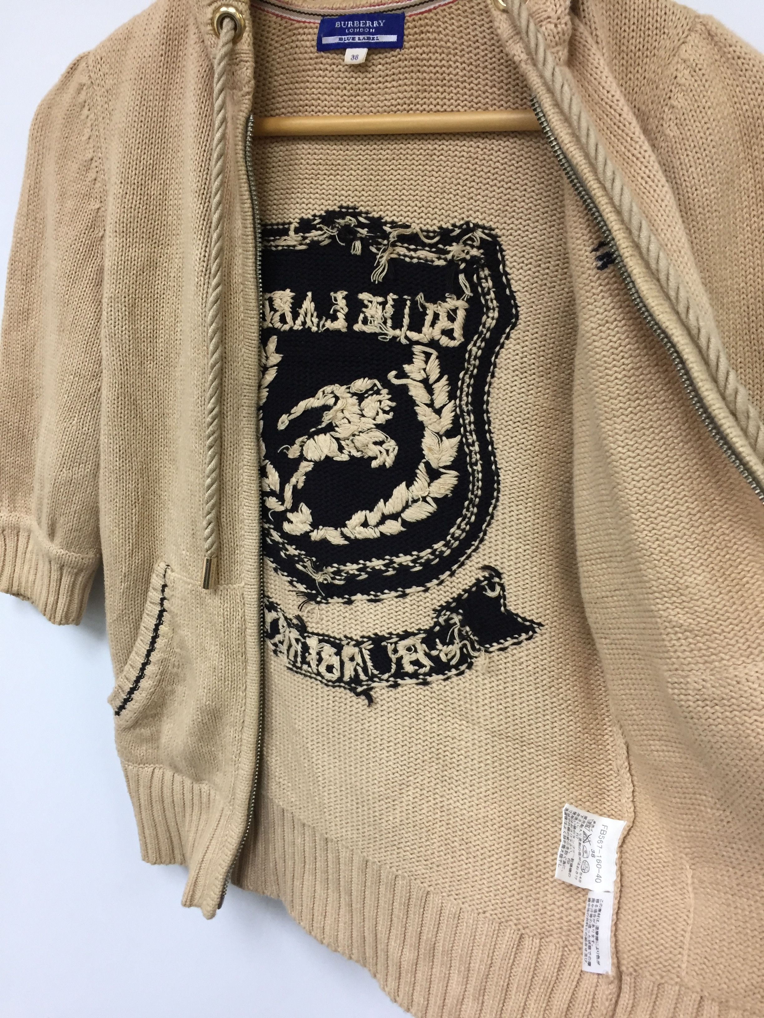 Burberry Blue label cable knitwear embroidered logo Size S / US 4 / IT 40 - 10 Thumbnail