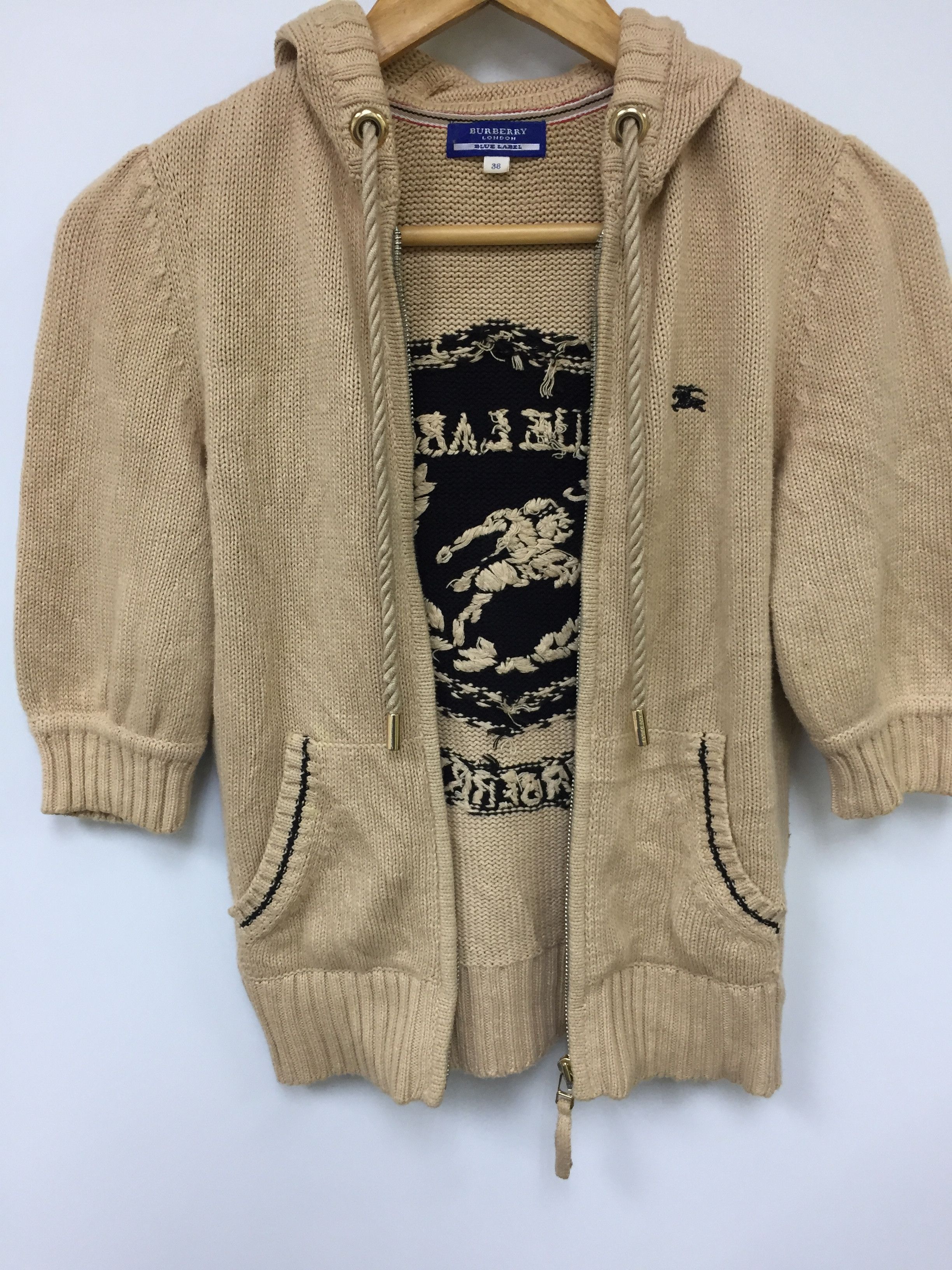 Burberry Blue label cable knitwear embroidered logo Size S / US 4 / IT 40 - 9 Thumbnail