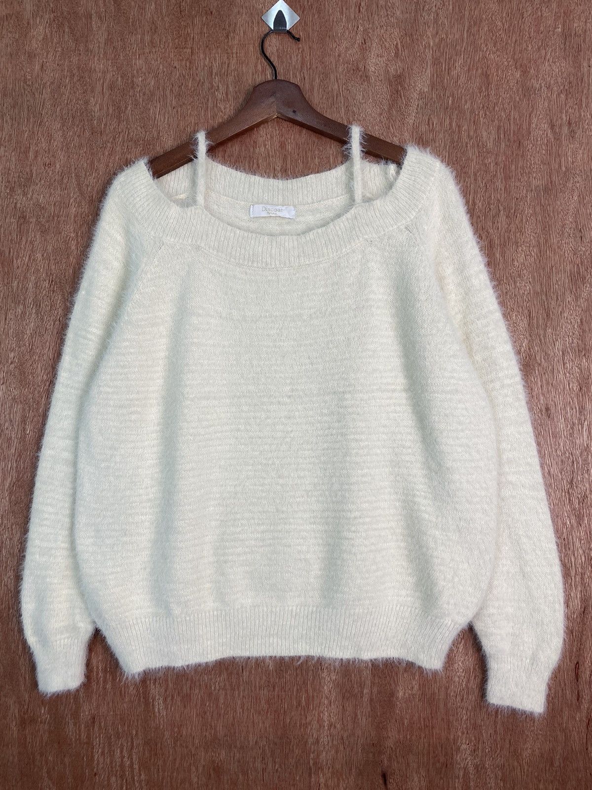 Homespun Knitwear × Japanese Brand DL Discoat Cream Shag Shaggy Fur Mohair Knitwear #B634 Size US M / EU 48-50 / 2 - 1 Thumbnail