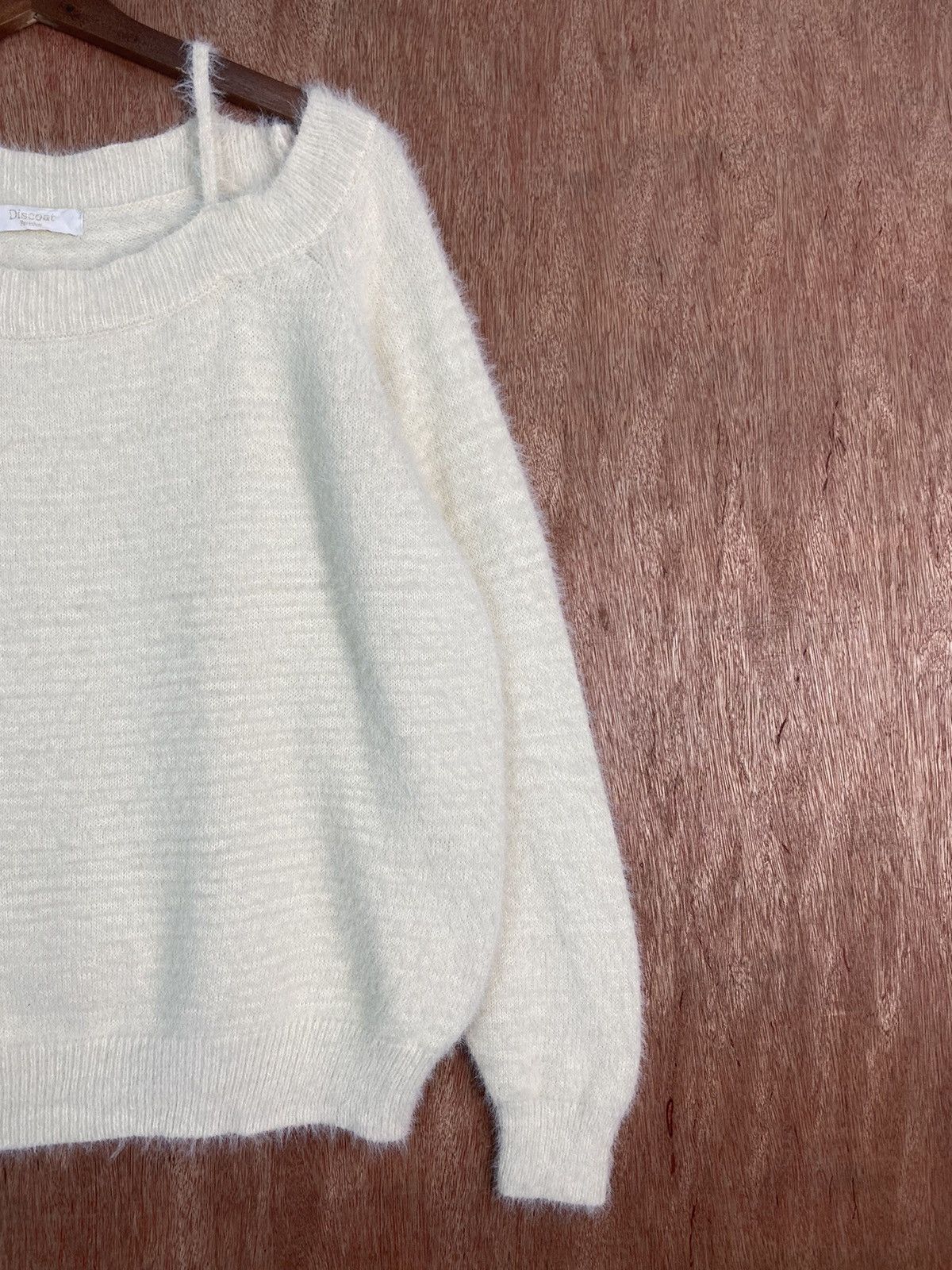 Homespun Knitwear × Japanese Brand DL Discoat Cream Shag Shaggy Fur Mohair Knitwear #B634 Size US M / EU 48-50 / 2 - 4 Thumbnail